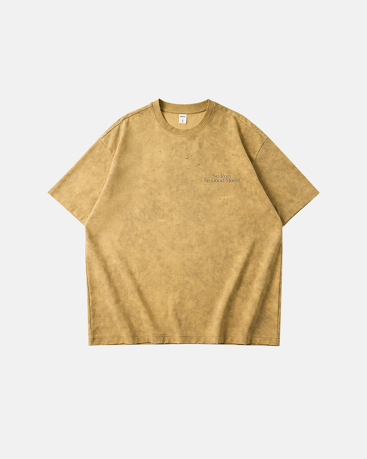 Omygoods Distressed Tie-Dye Reflective Print T-Shirt