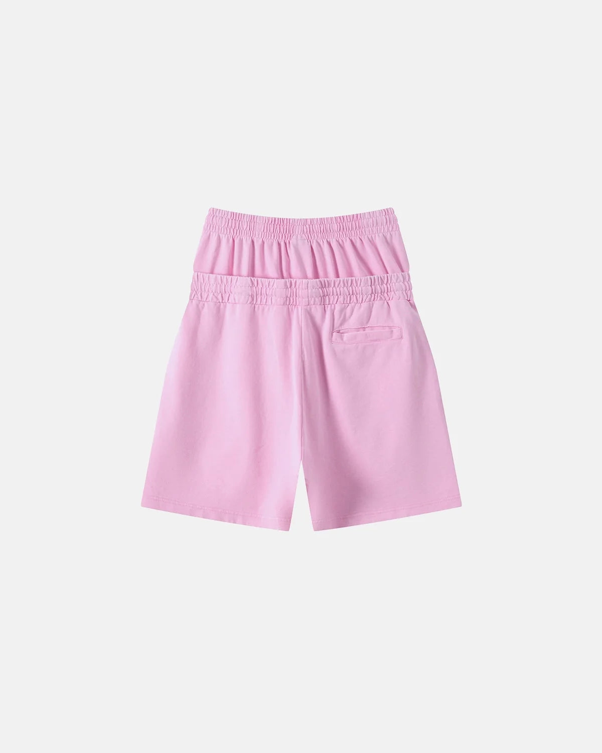 Omygoods Double Waist Acid Wash Sweat Shorts