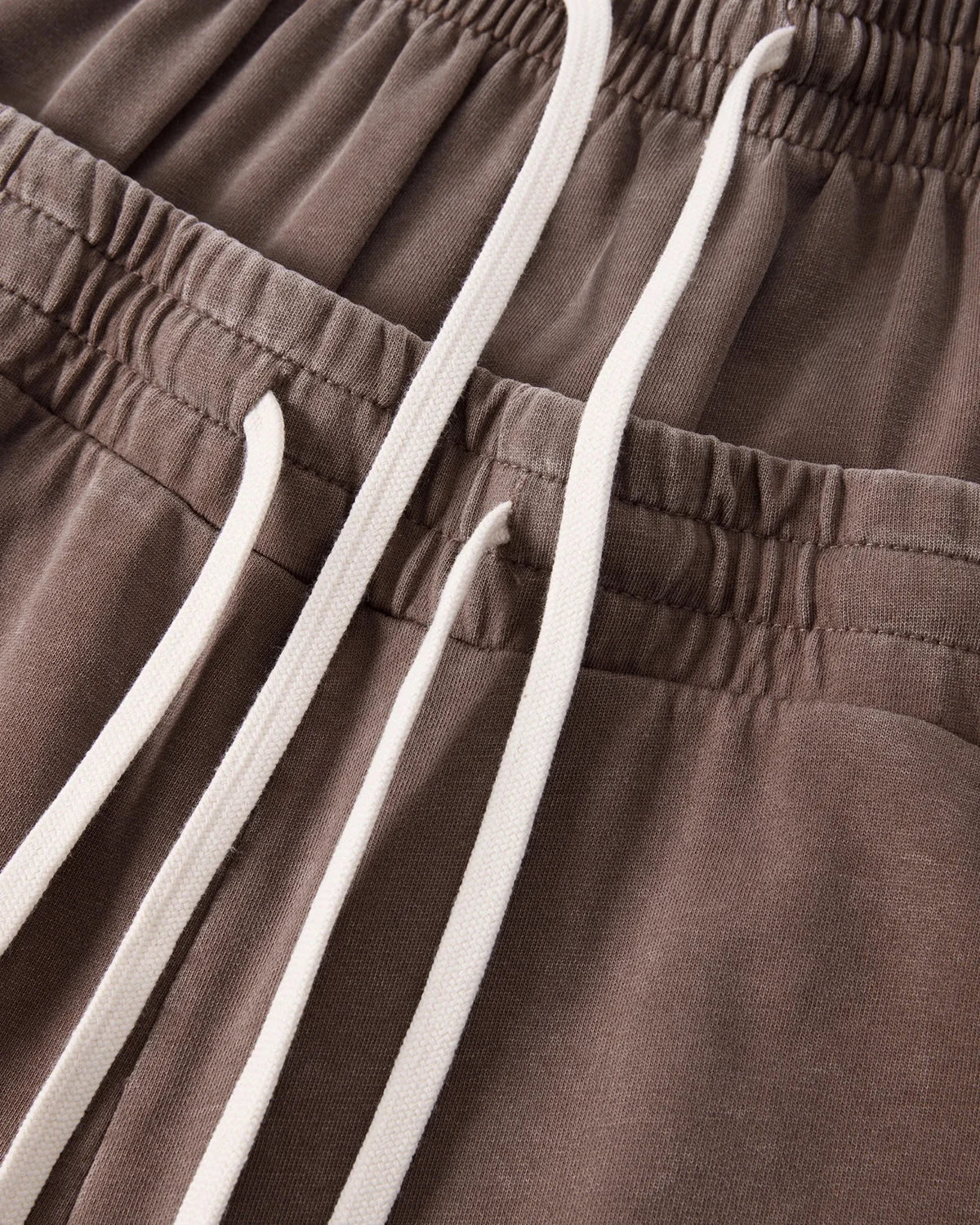 Omygoods Double Waist Acid Wash Sweat Shorts