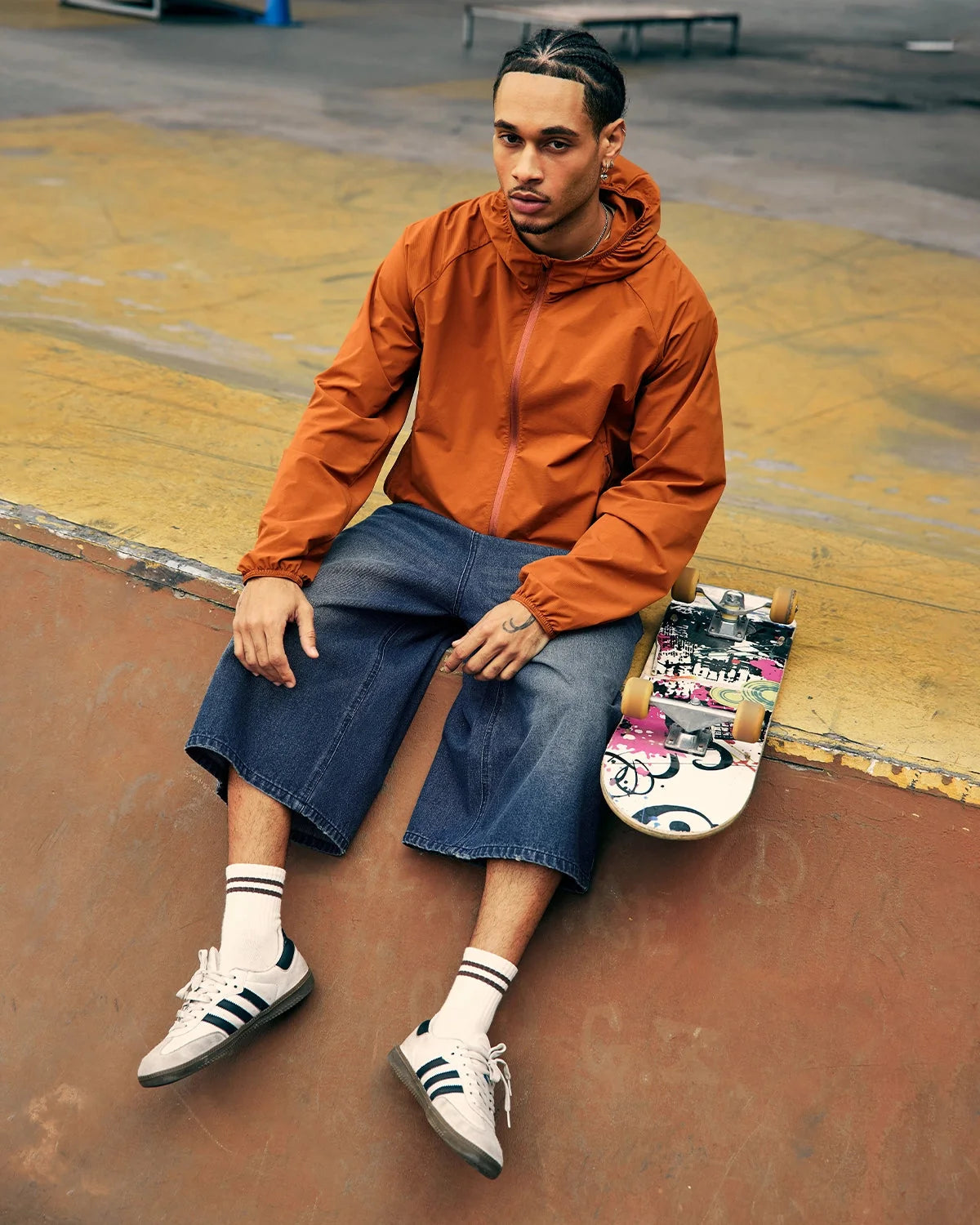 Omygoods Double Waist Baggy Jorts