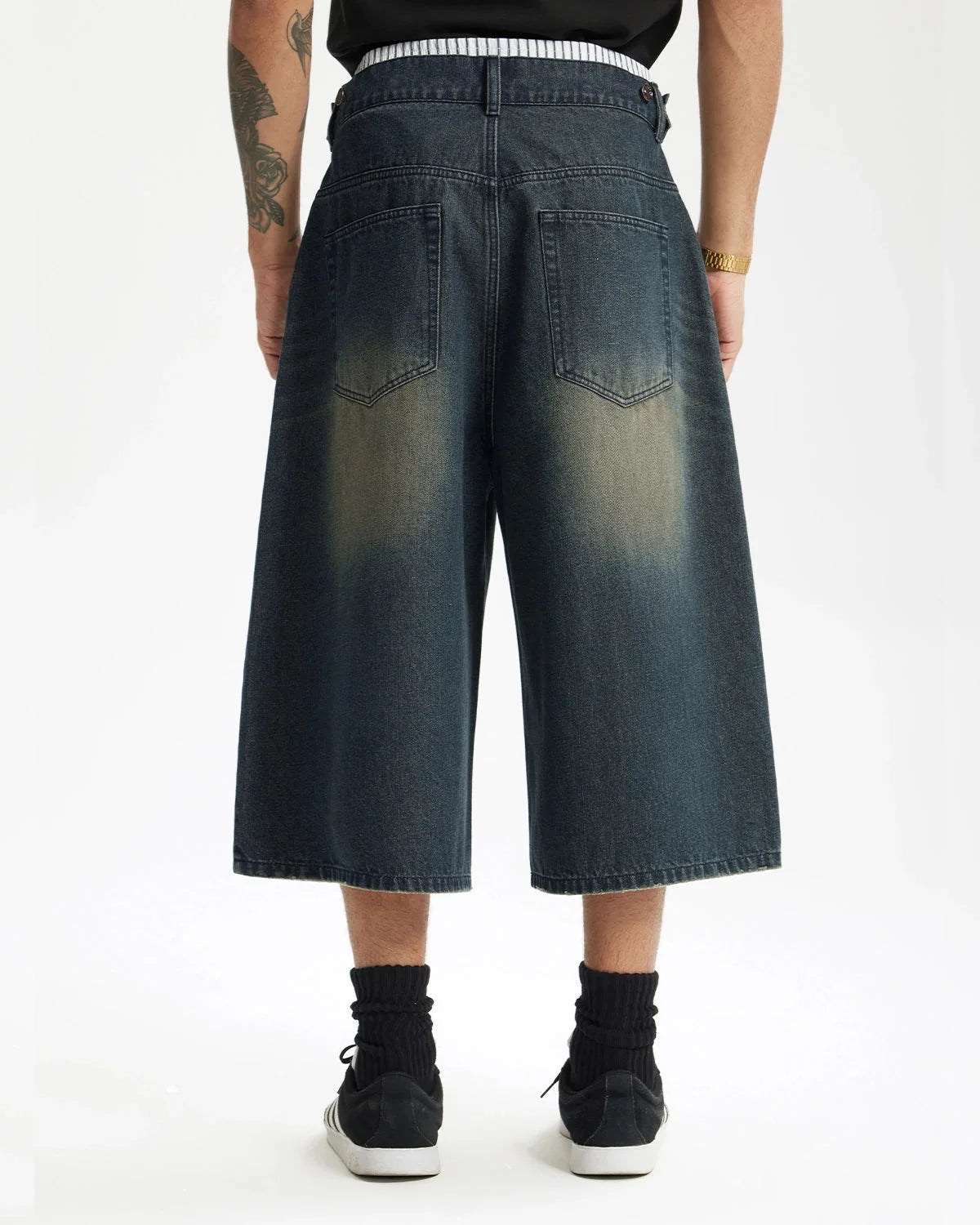 Omygoods Double Waist Baggy Jorts