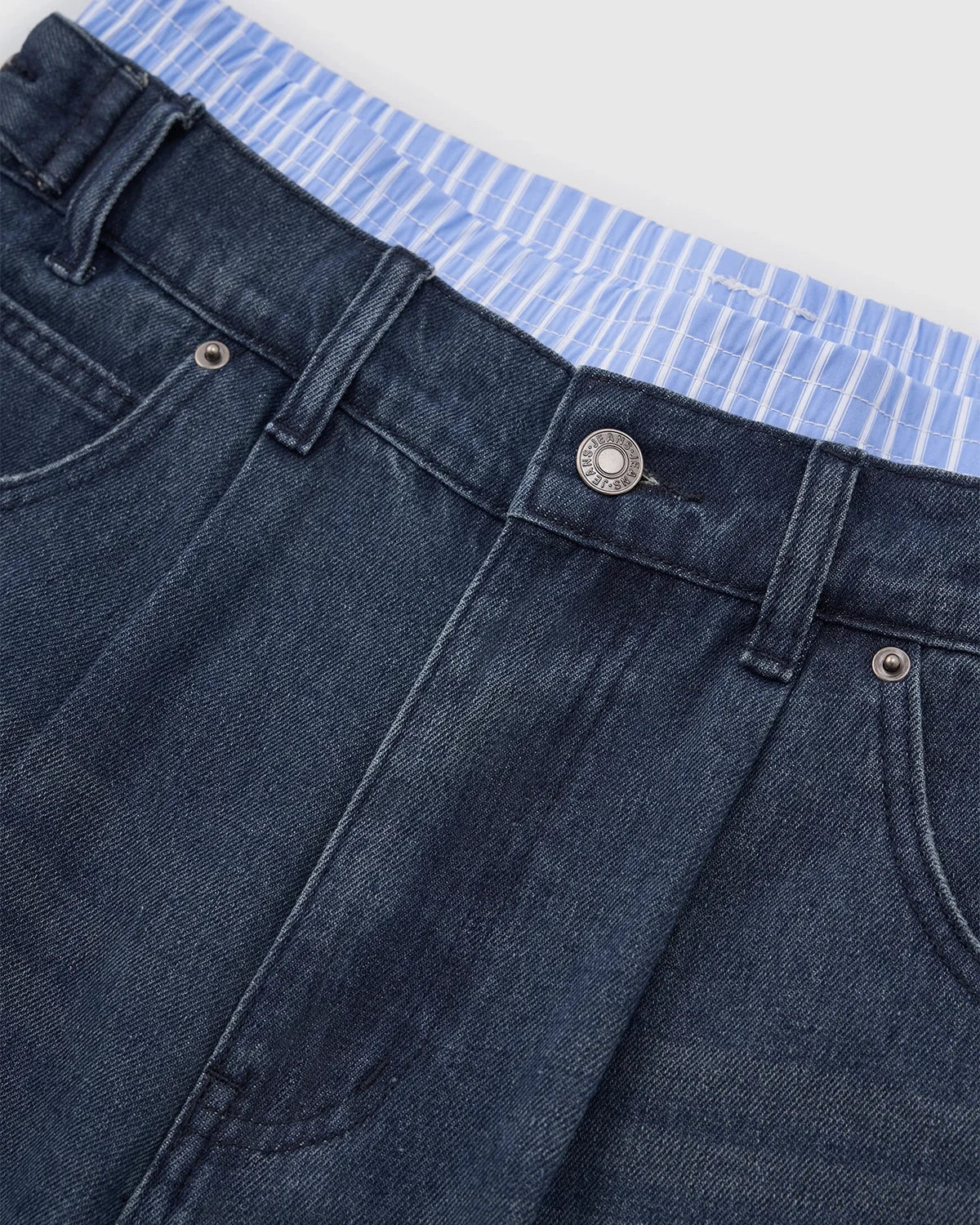 Omygoods Double Waist Baggy Jorts