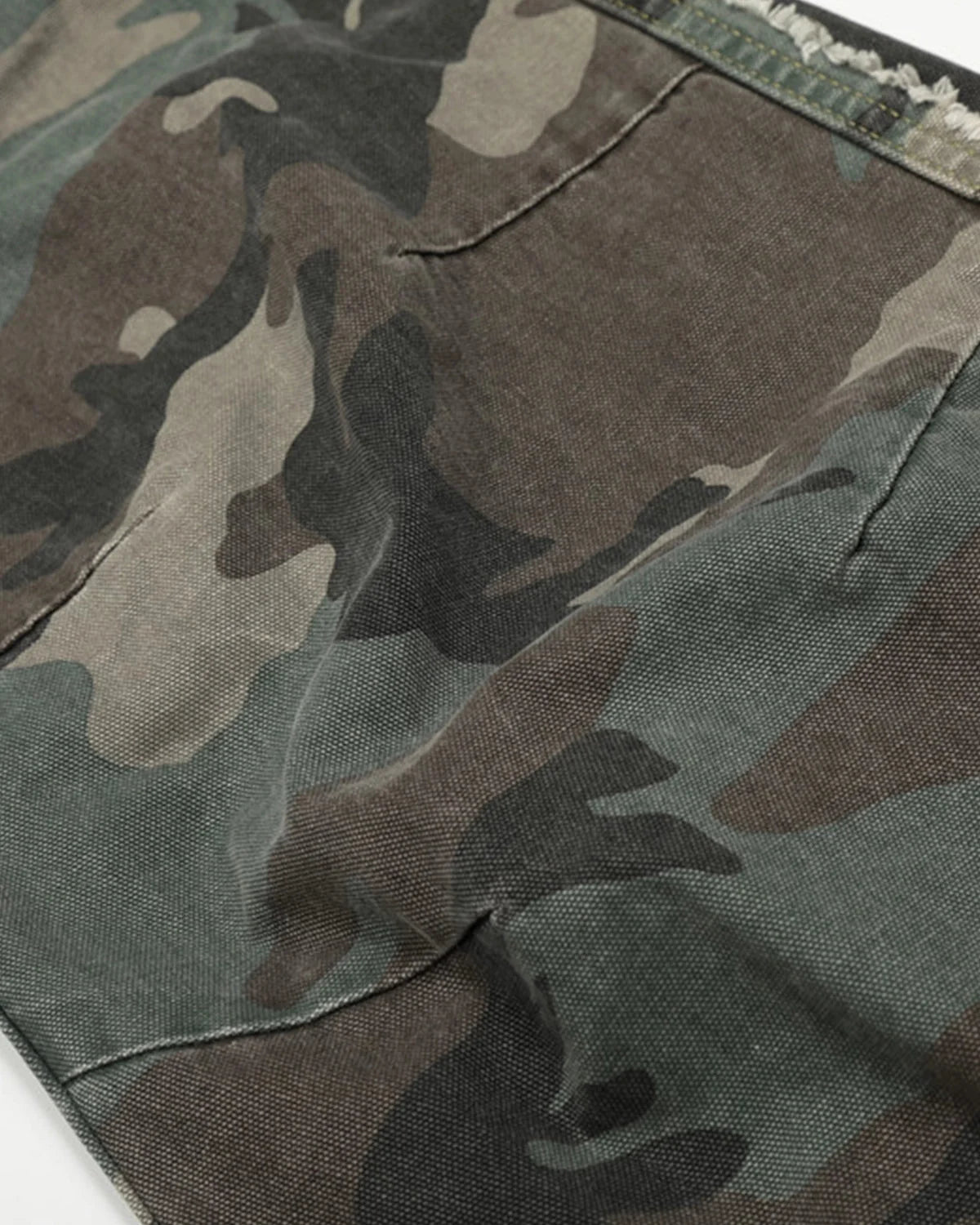 Omygoods Double Waist Camo Cargo Pants
