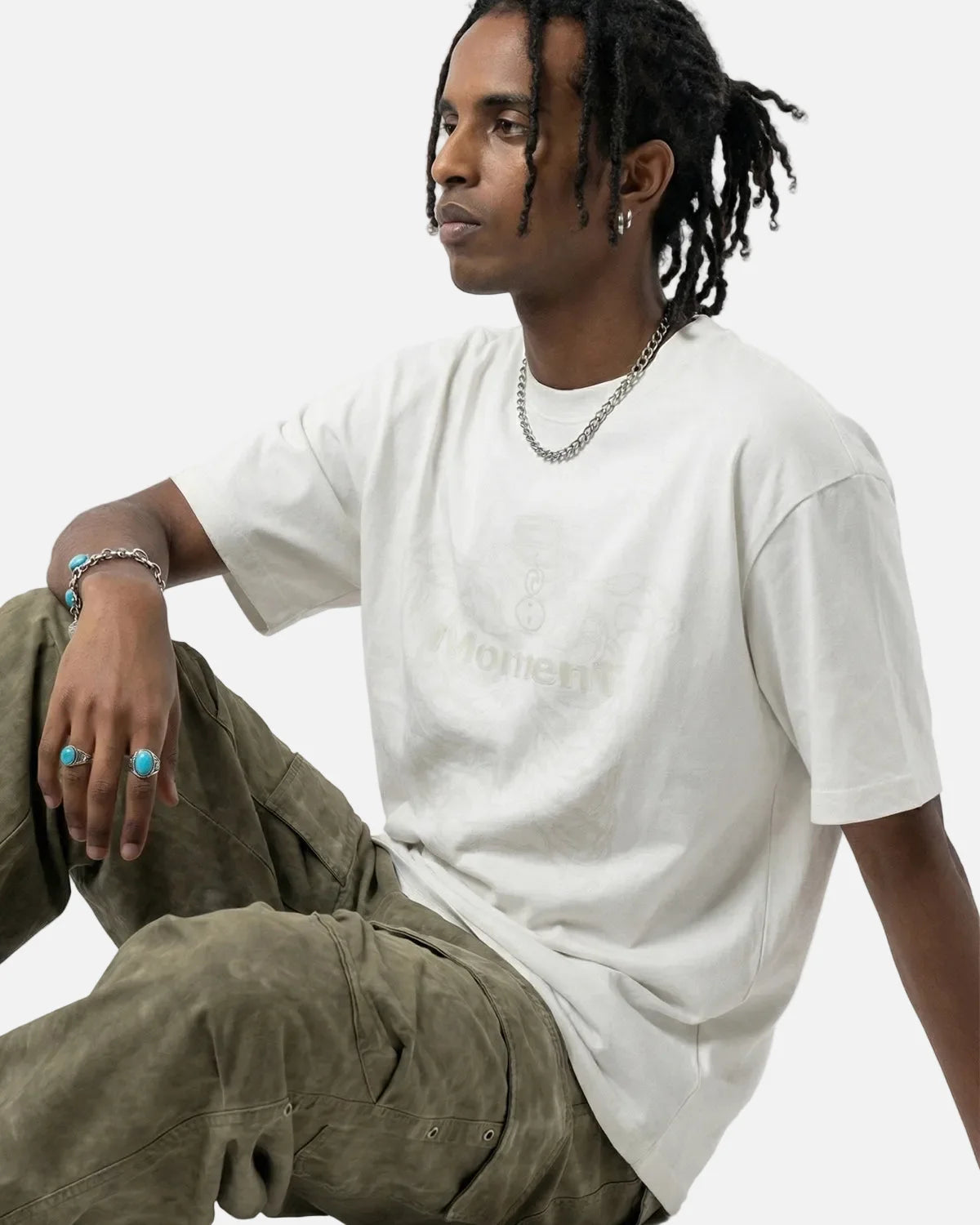 Omygoods Dual-Effect Graphic Heavyweight T-Shirt