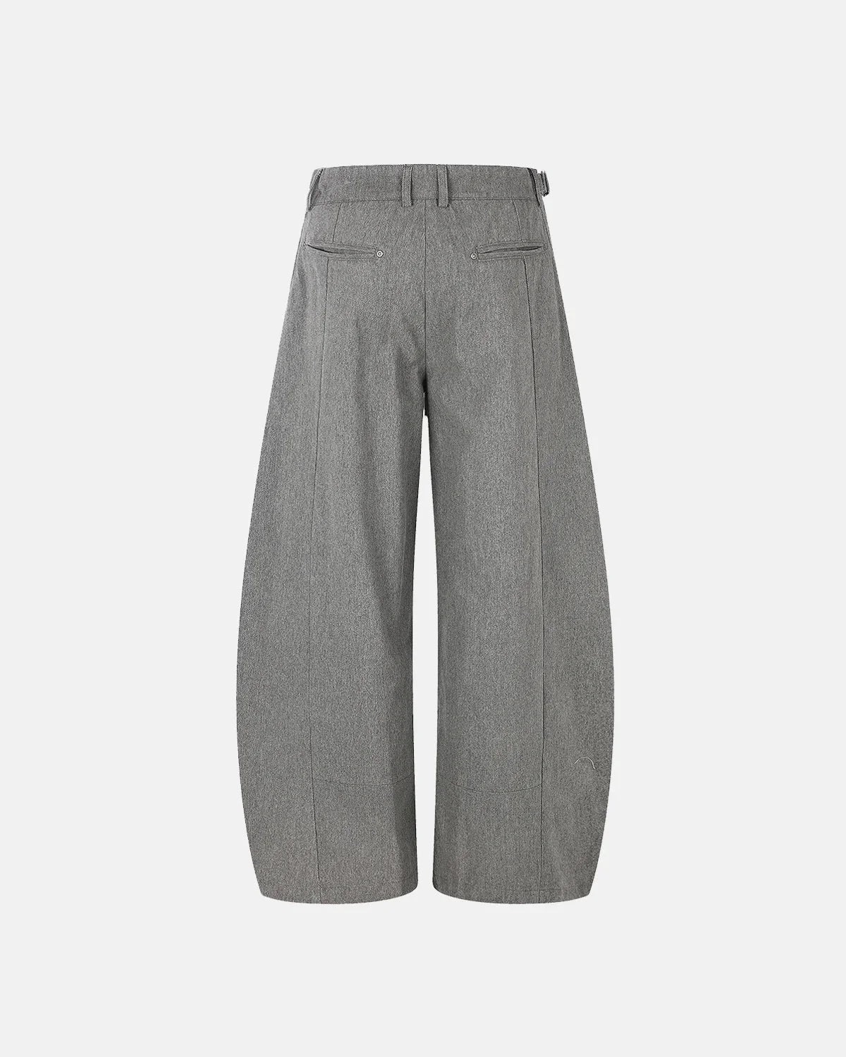 Omygoods Eyelet Waistband Pleated Barrel Tailored Pants