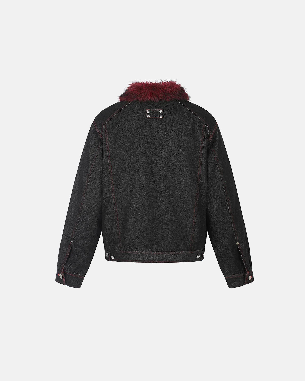 Omygoods Faux Fur Denim Jacket