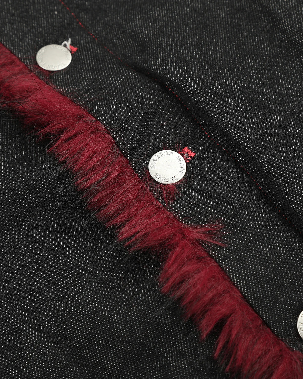 Omygoods Faux Fur Denim Jacket