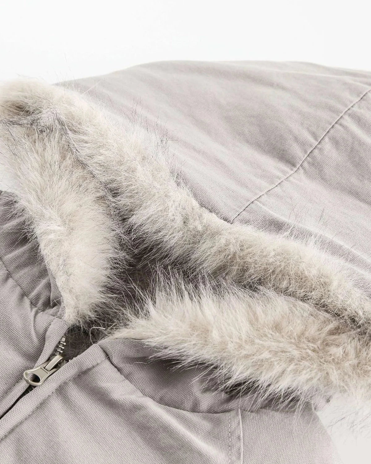 Omygoods Faux Fur Lined Bomber Hooded Jacket
