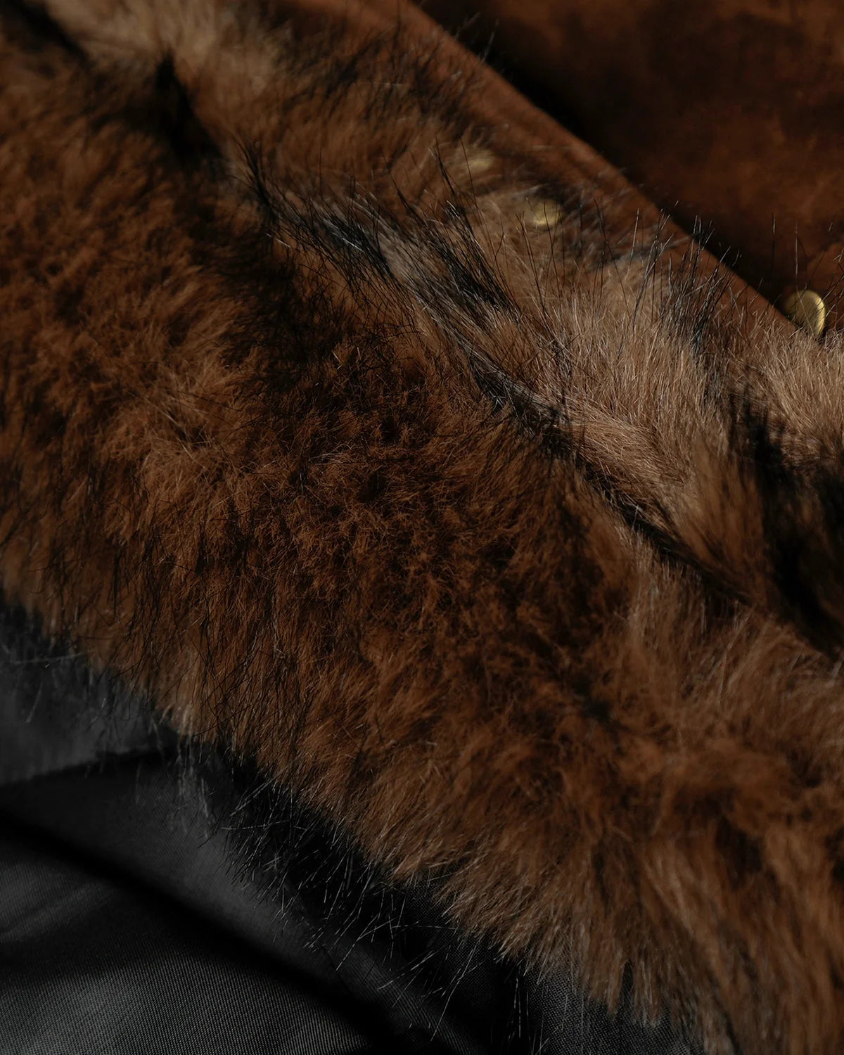 Omygoods Faux Fur Lined Clasp Bomber Jacket