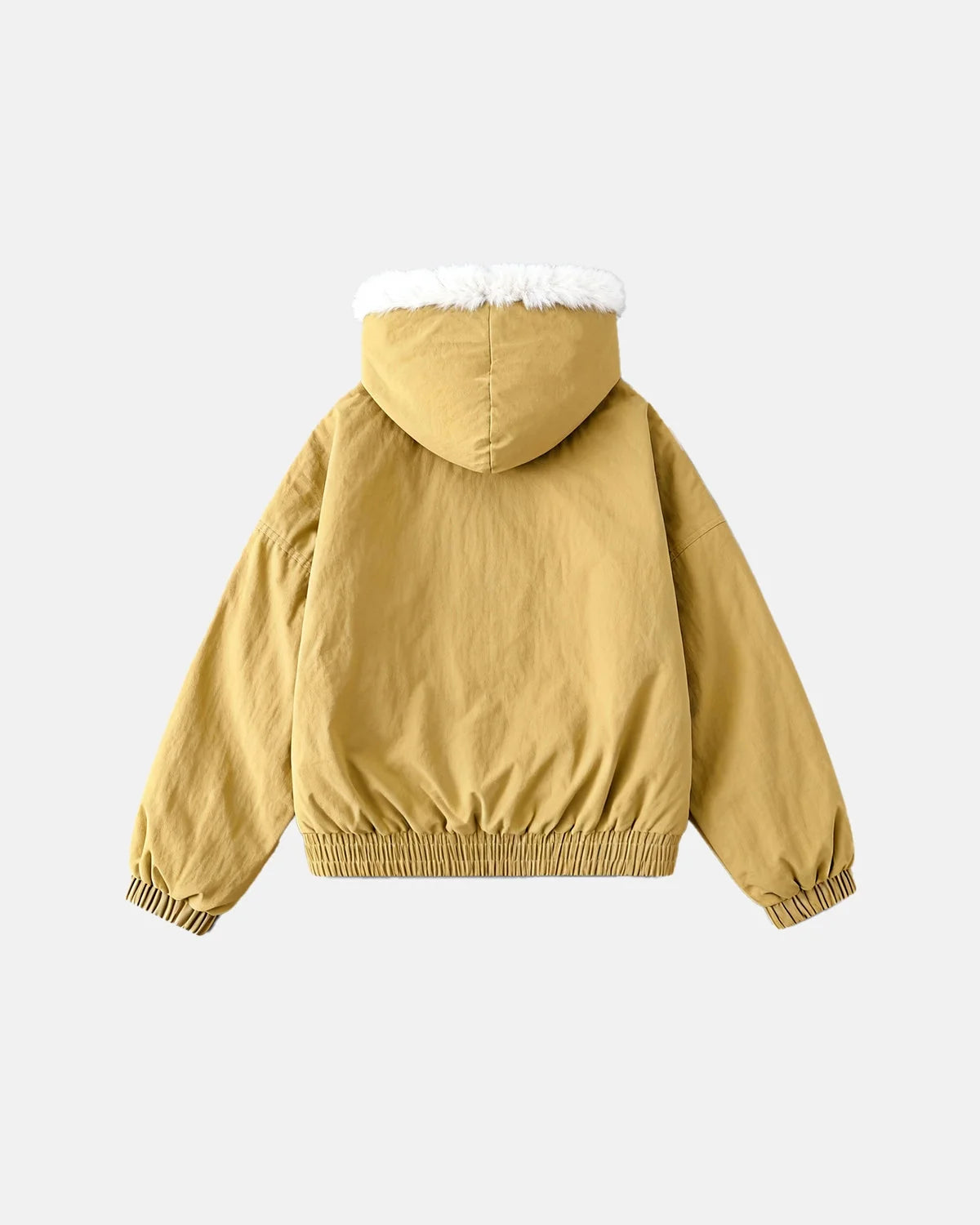 Omygoods Faux Fur Lined Padded Bomber Jacket