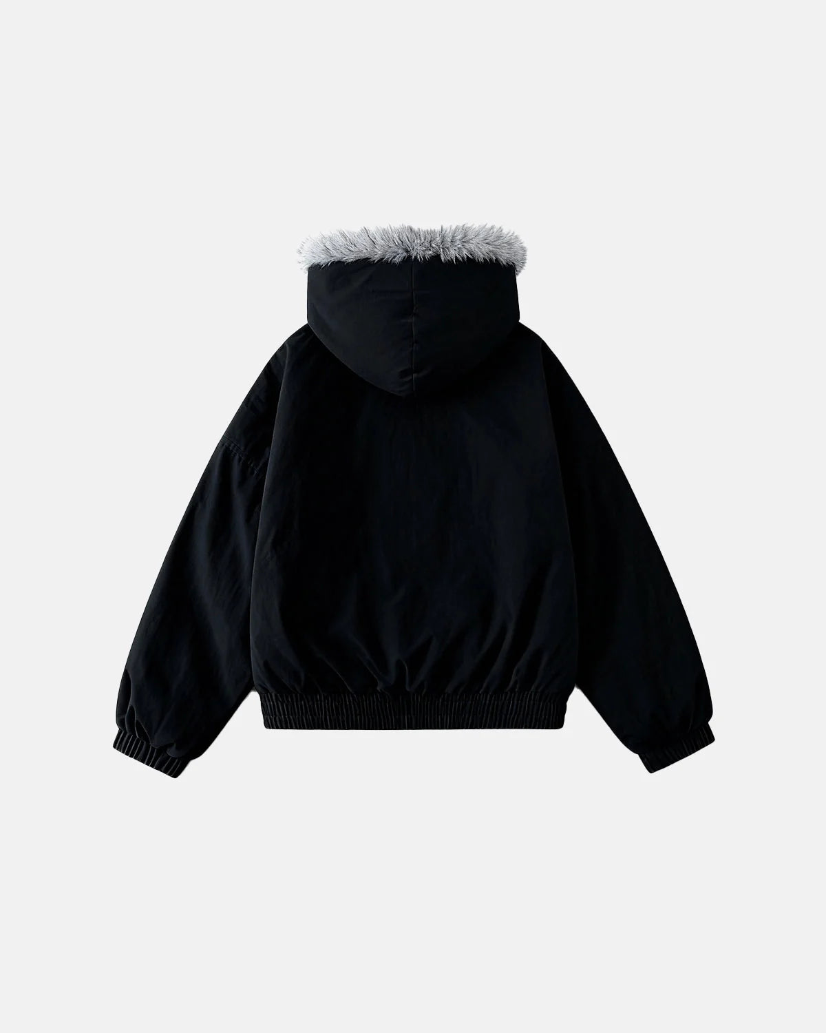 Omygoods Faux Fur Lined Padded Bomber Jacket