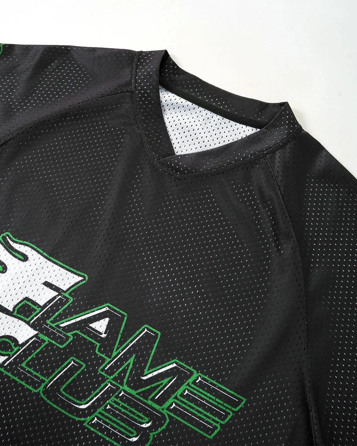 Omygoods Flame Print Mesh Tee