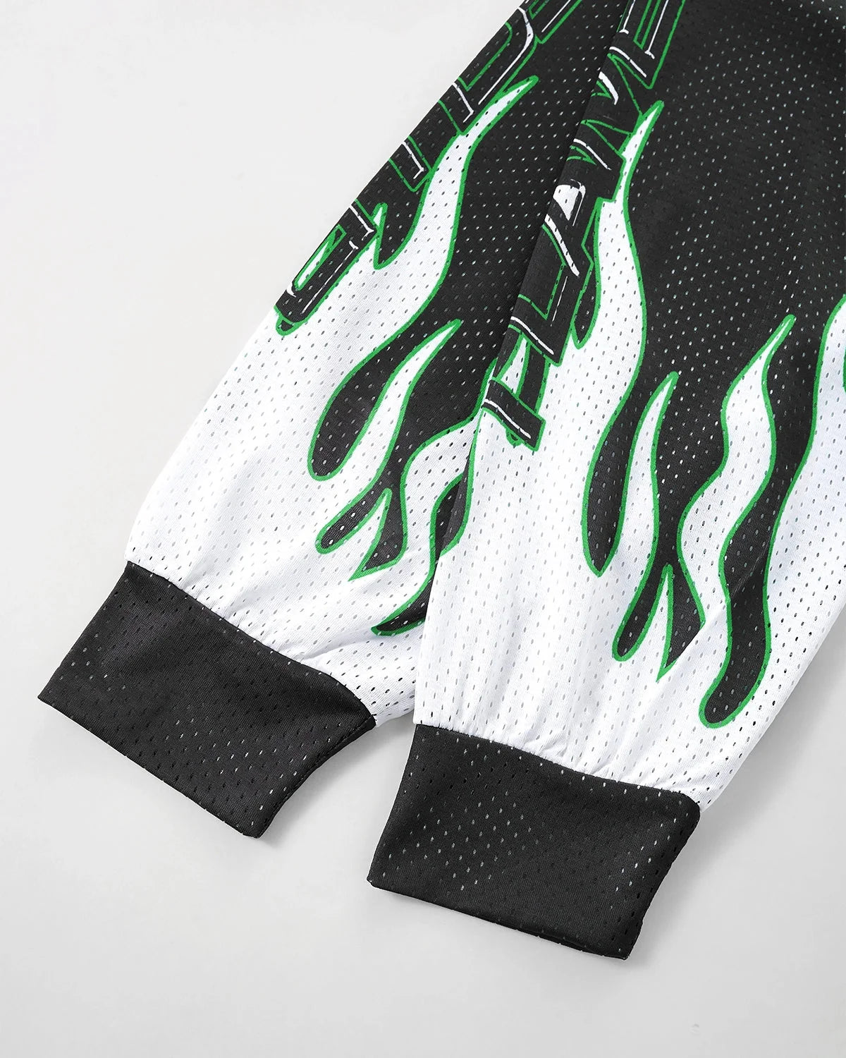 Omygoods Flame Print Mesh Tee