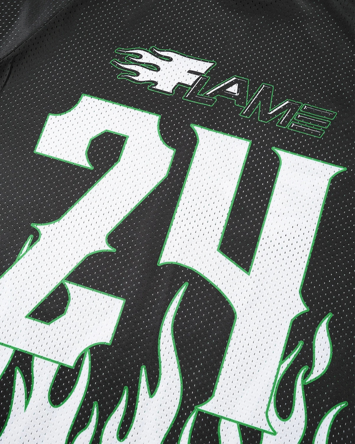 Omygoods Flame Print Mesh Tee