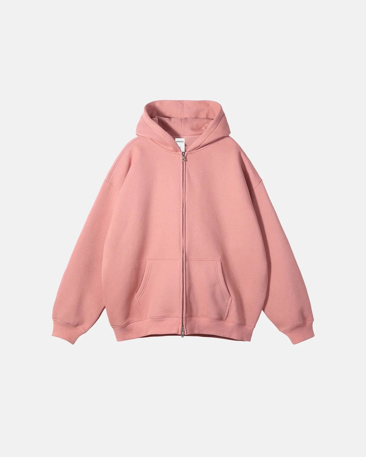 Omygoods Fleece Double Zip Up Hoodie