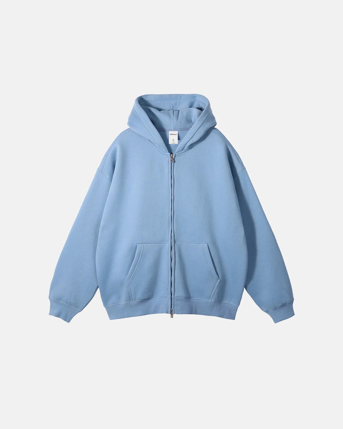Omygoods Fleece Double Zip Up Hoodie