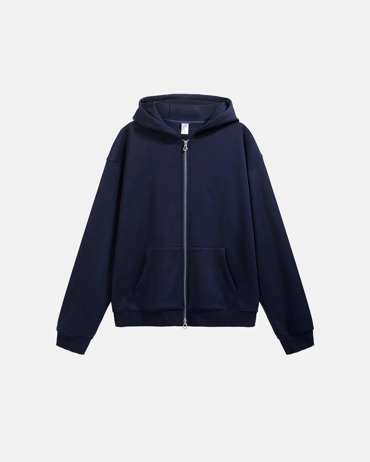 Omygoods Fleece Zip-Up Oversized Hoodie