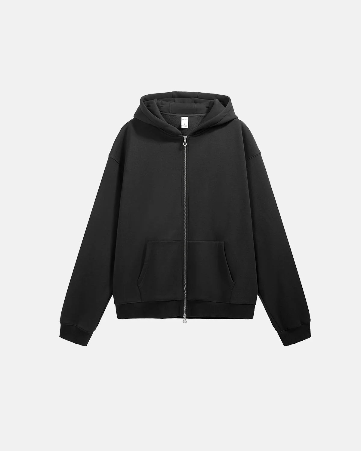 Omygoods Fleece Zip-Up Oversized Hoodie