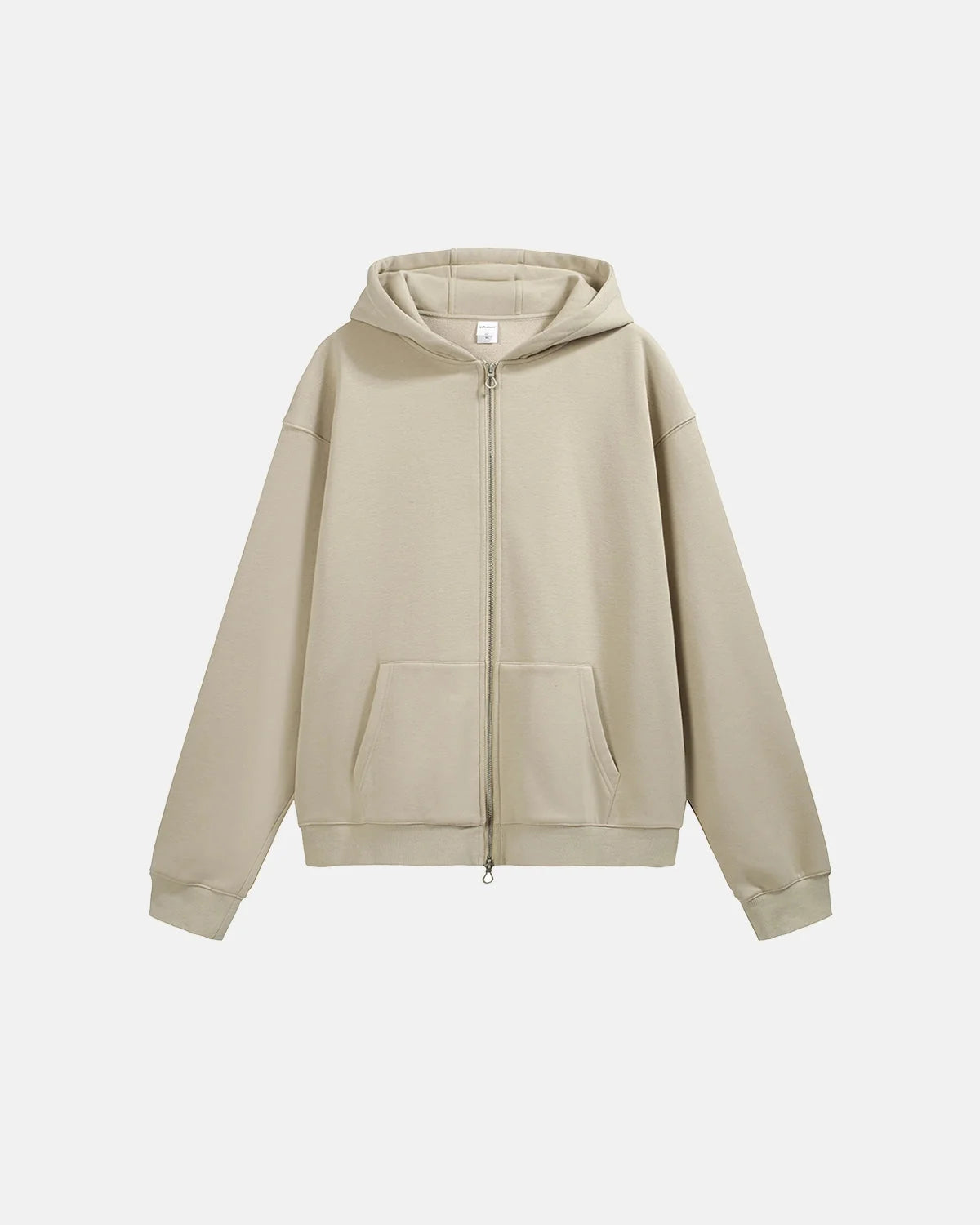 Omygoods Fleece Zip-Up Oversized Hoodie