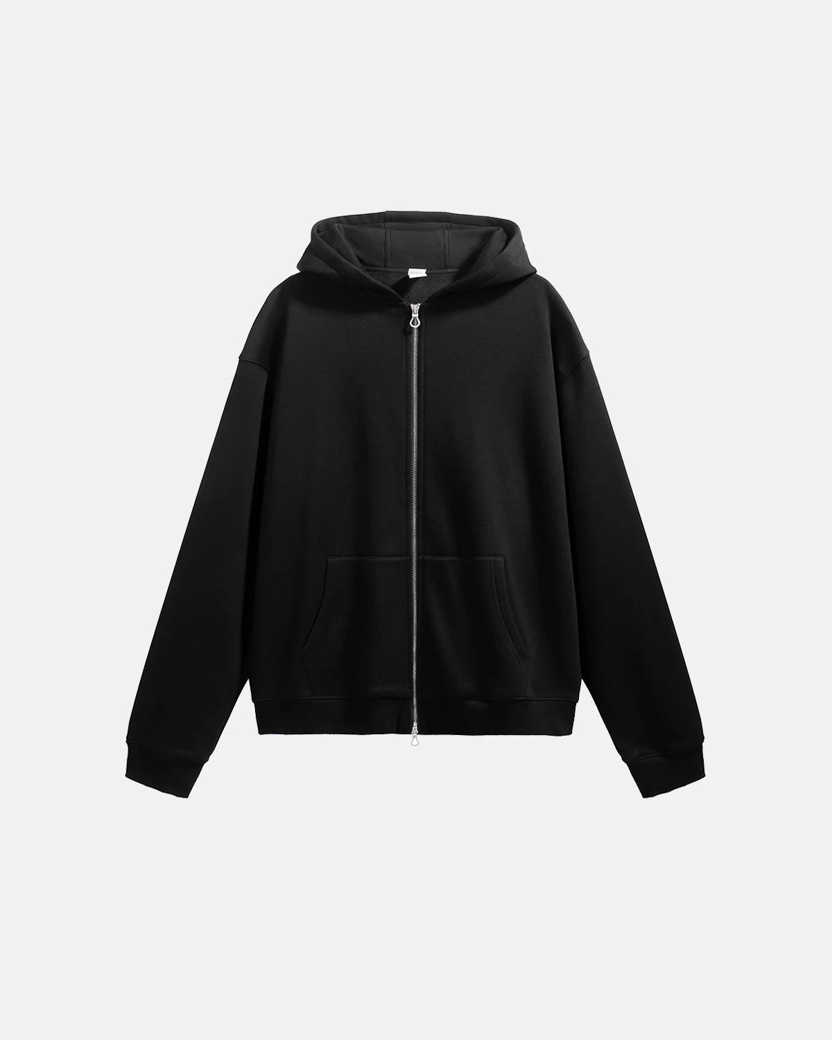 Omygoods Fleece Zip-Up Oversized Hoodie