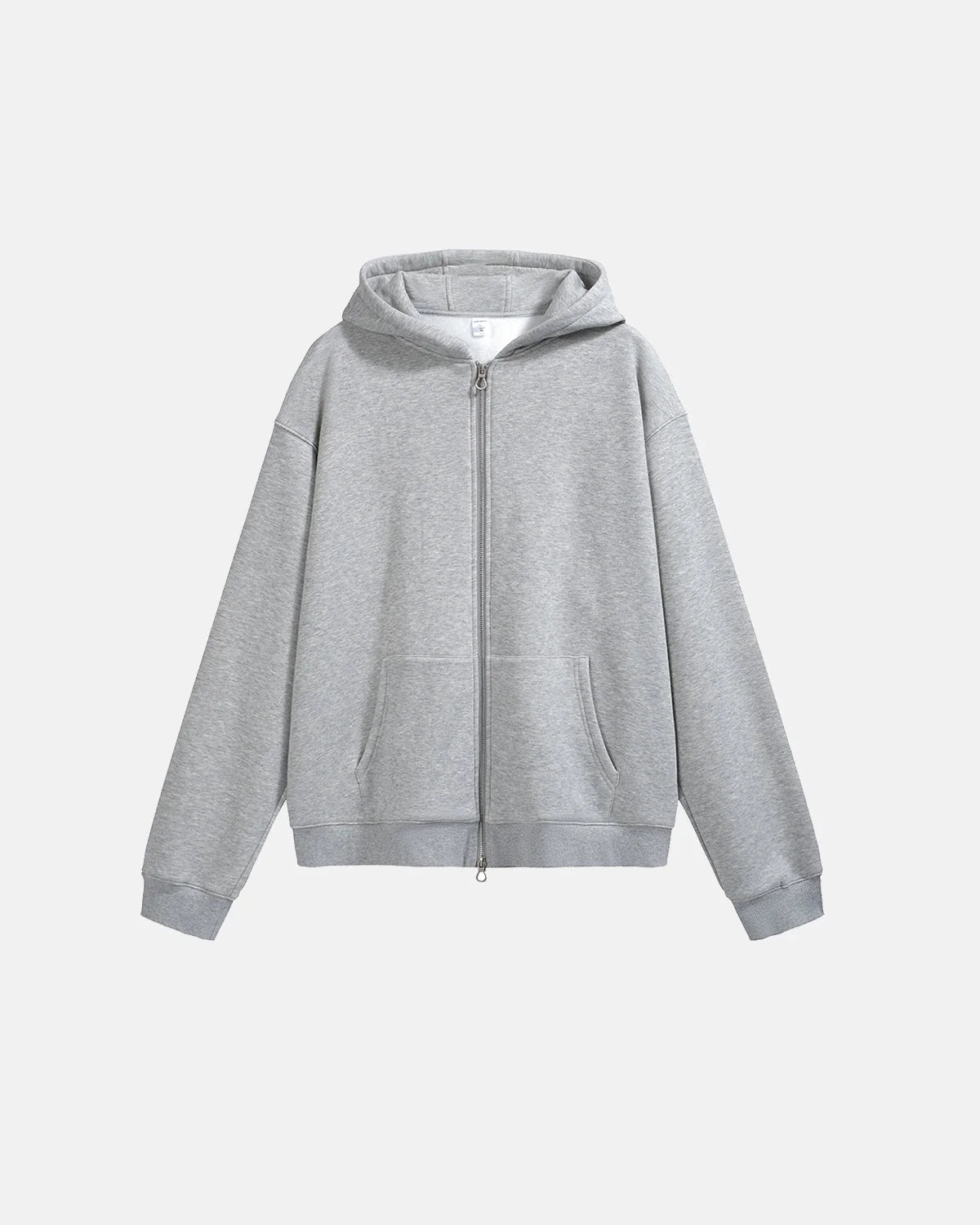 Omygoods Fleece Zip-Up Oversized Hoodie