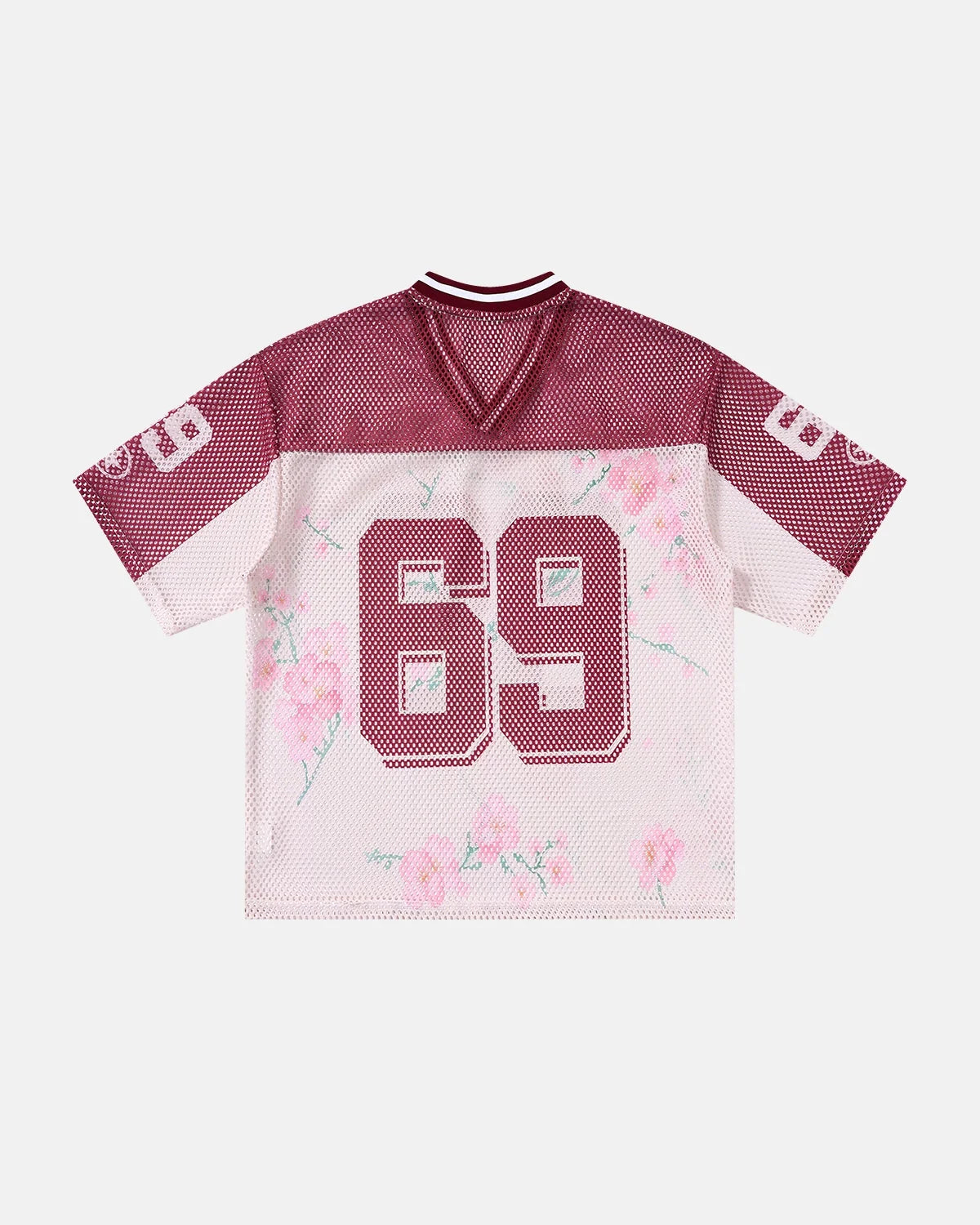 Omygoods Floral Digital Print Mesh Jersey