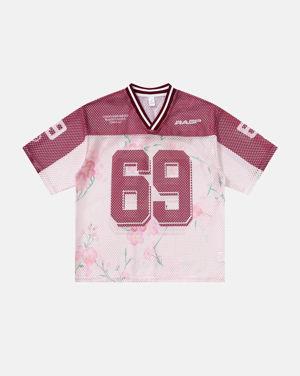 Omygoods Floral Digital Print Mesh Jersey