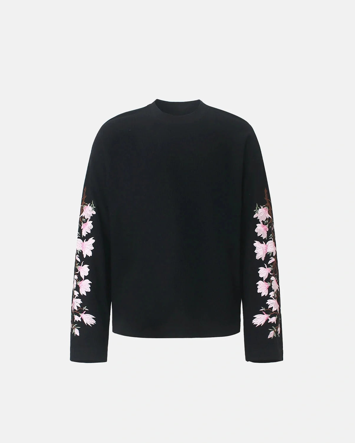 Omygoods Floral Embroidered Waffle T-Shirt