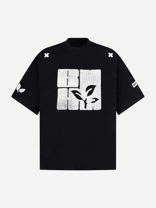 Omygoods Floral Graphic Print T-Shirt