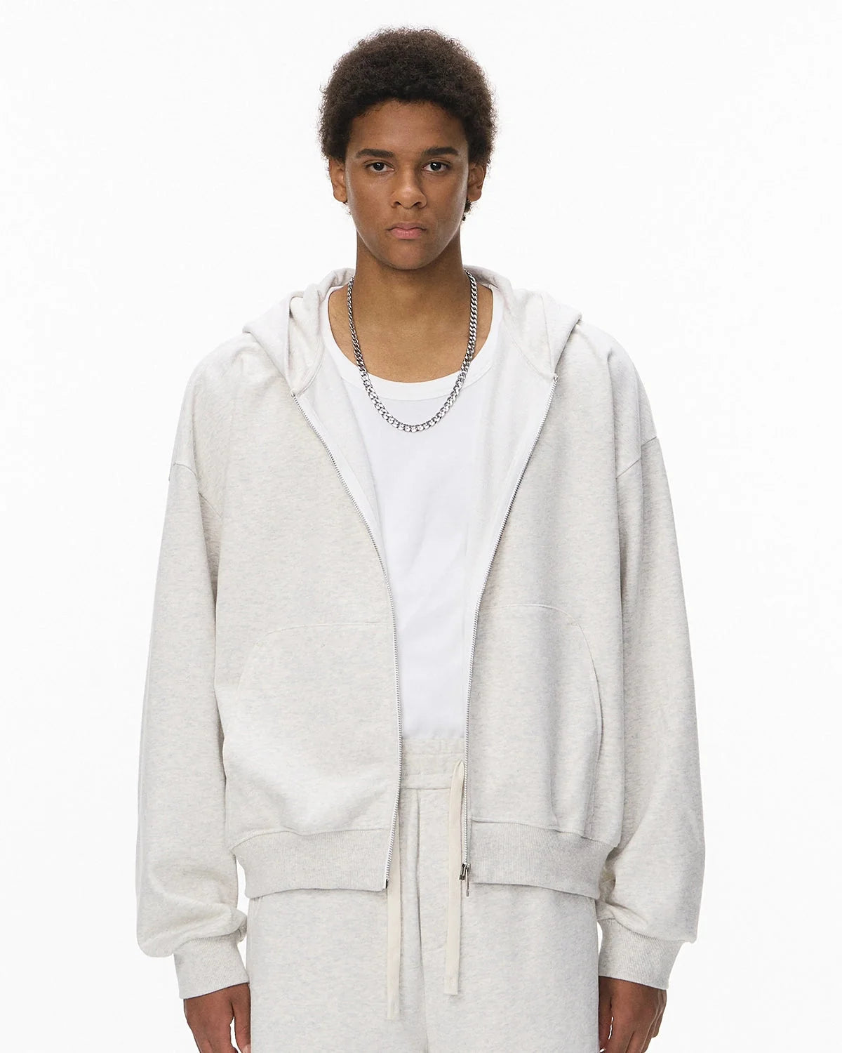 Omygoods French Terry Zip Up Hoodie