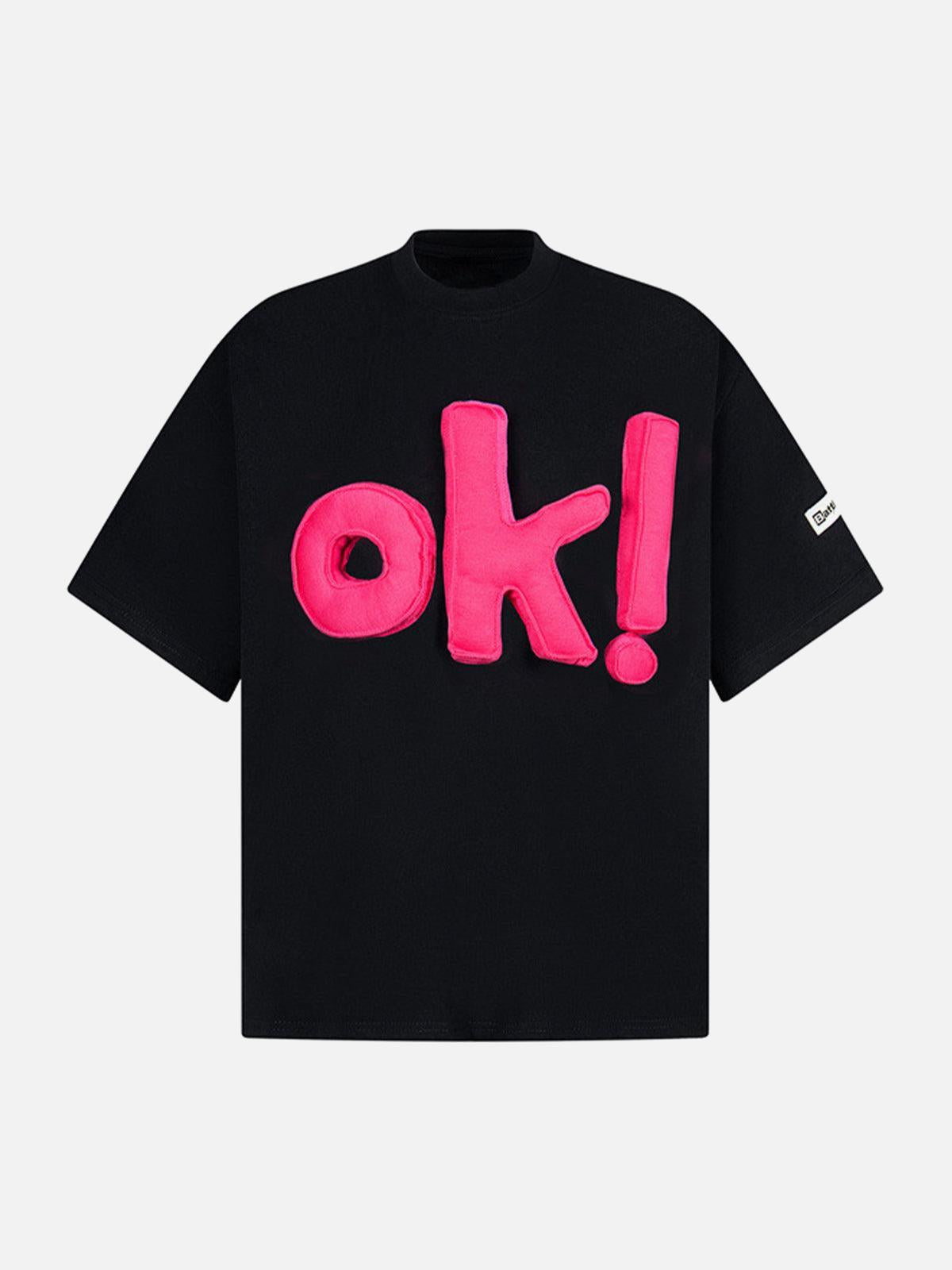 Omygoods Fun "OK!" Graphic T-Shirt