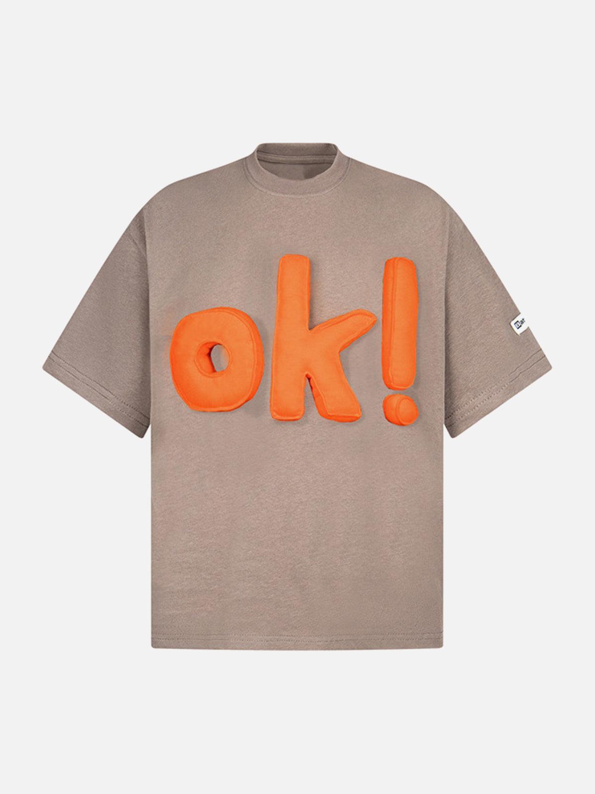 Omygoods Fun "OK!" Graphic T-Shirt