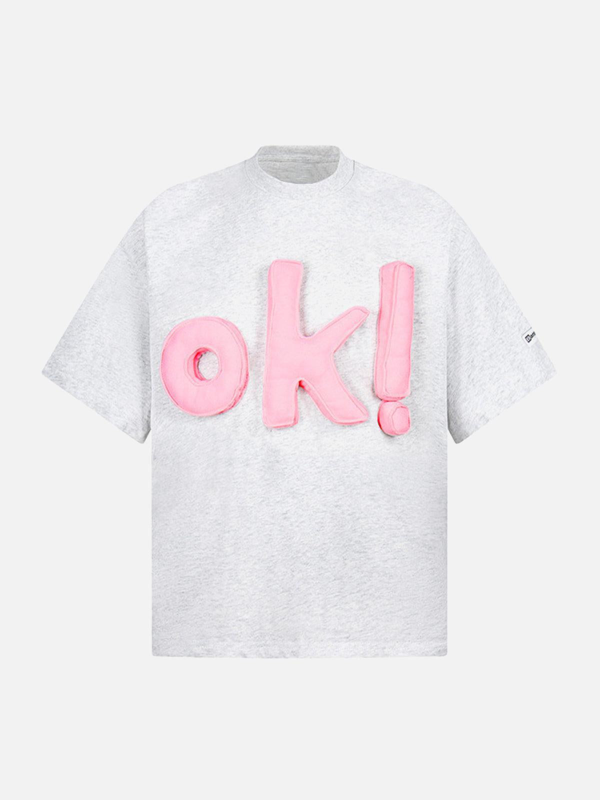 Omygoods Fun "OK!" Graphic T-Shirt