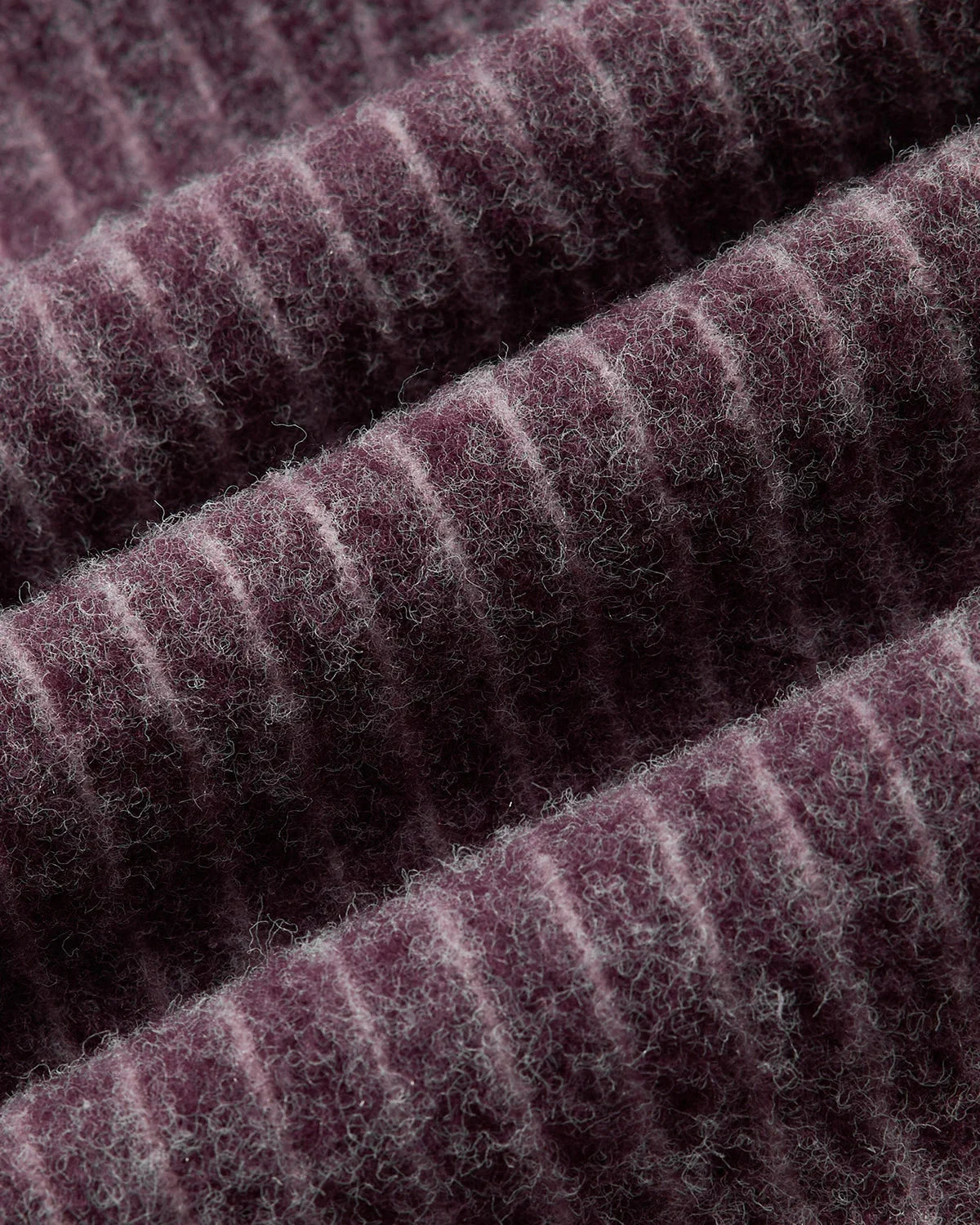 Omygoods Fuzzy Stripe Boxy Zip Up Hoodie