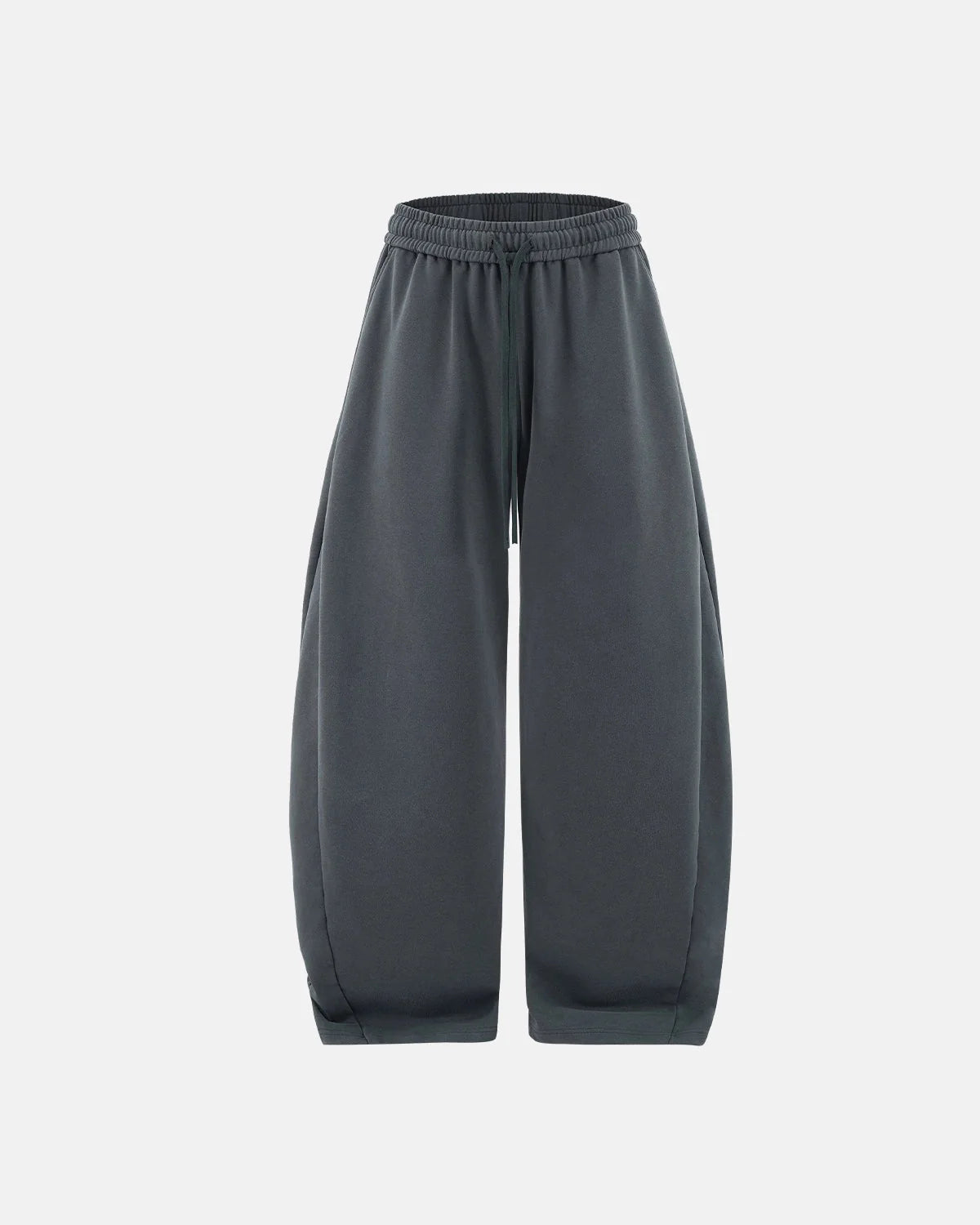 Omygoods Garment Wash French Terry Straight-Leg Sweatpant
