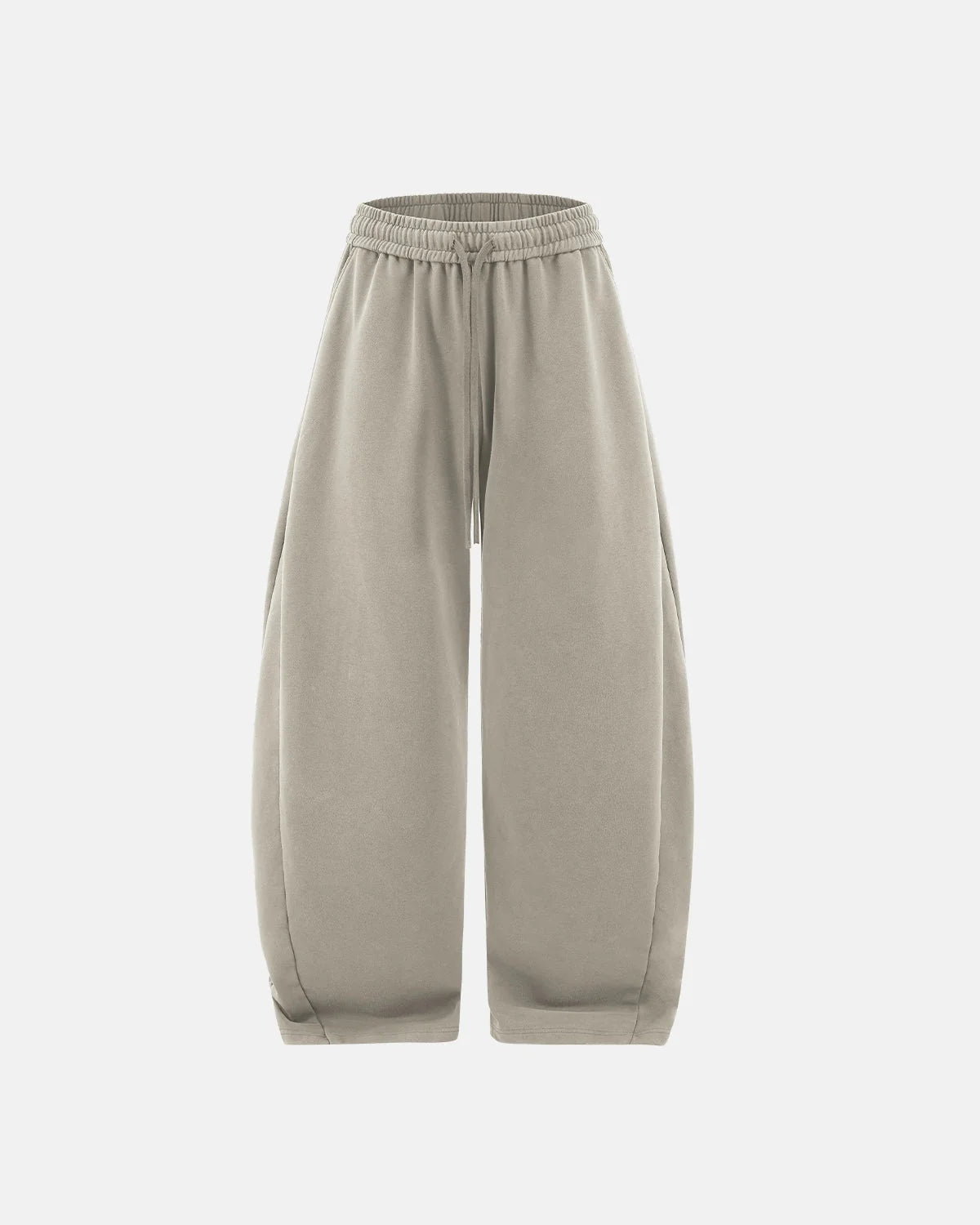 Omygoods Garment Wash French Terry Straight-Leg Sweatpant