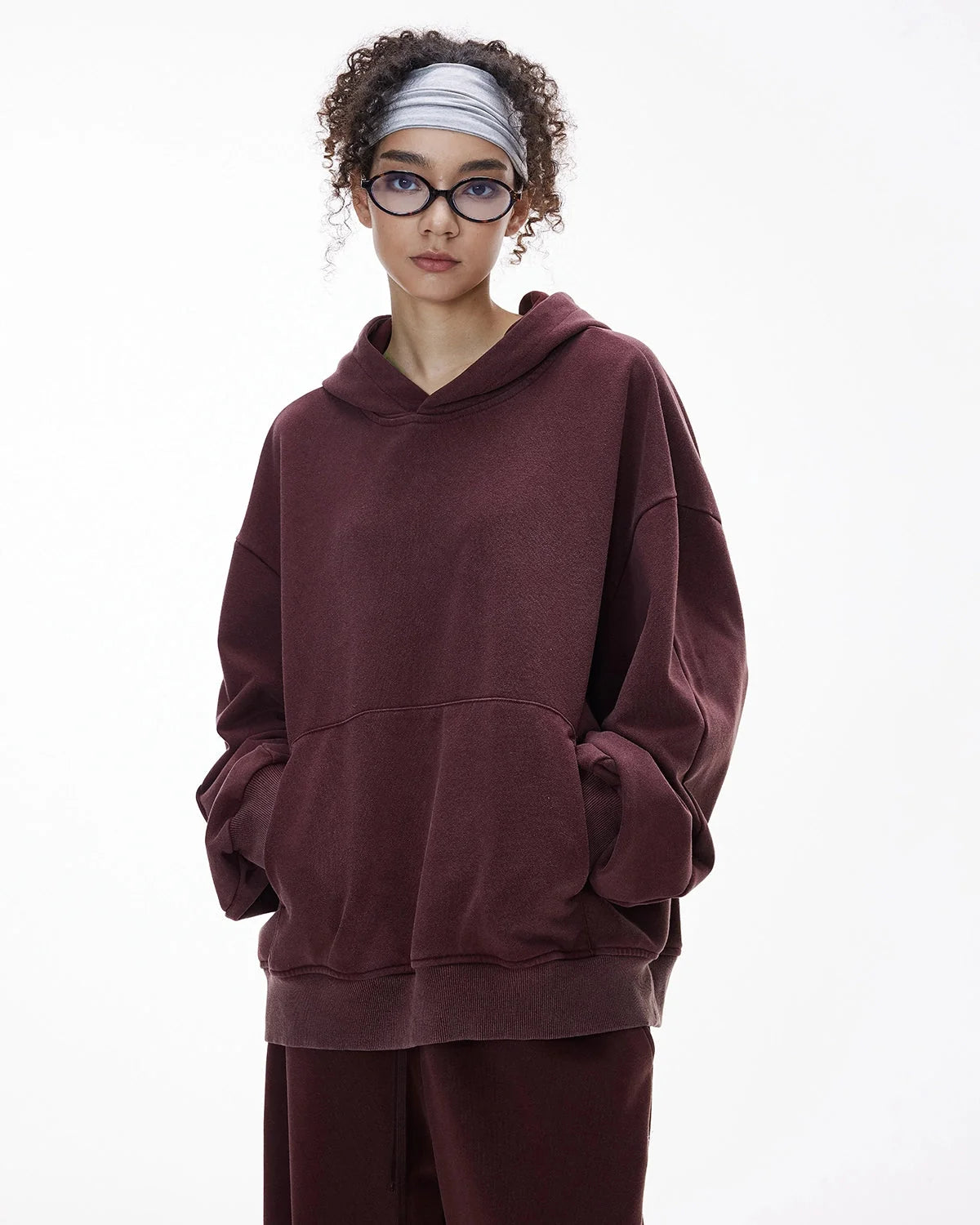 Omygoods Garment Washed French Terry Hoodie
