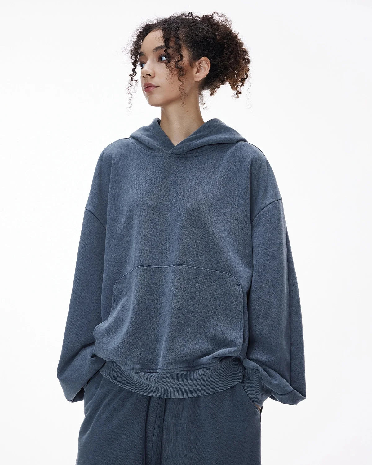 Omygoods Garment Washed French Terry Hoodie