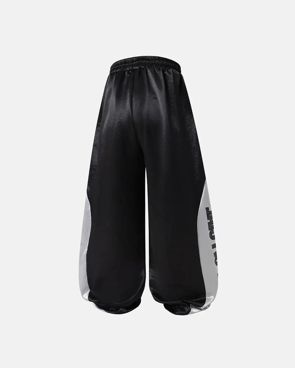 Omygoods Glossy Contrast Barrel Sweatpant