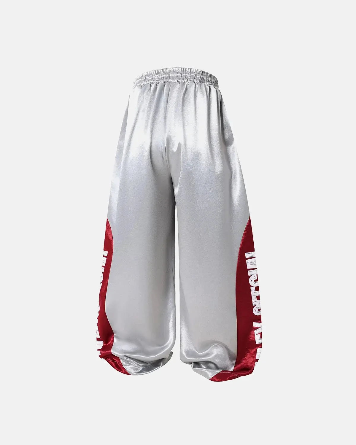 Omygoods Glossy Contrast Barrel Sweatpant