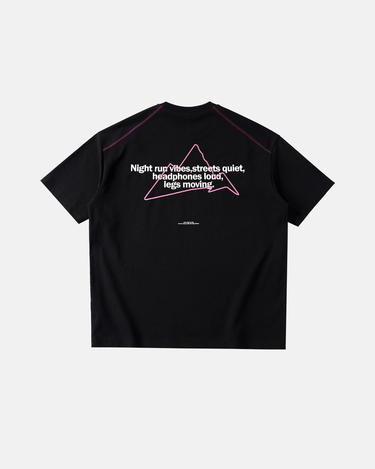 Omygoods Glow-In-The-Dark Stitching Oversized T-Shirt