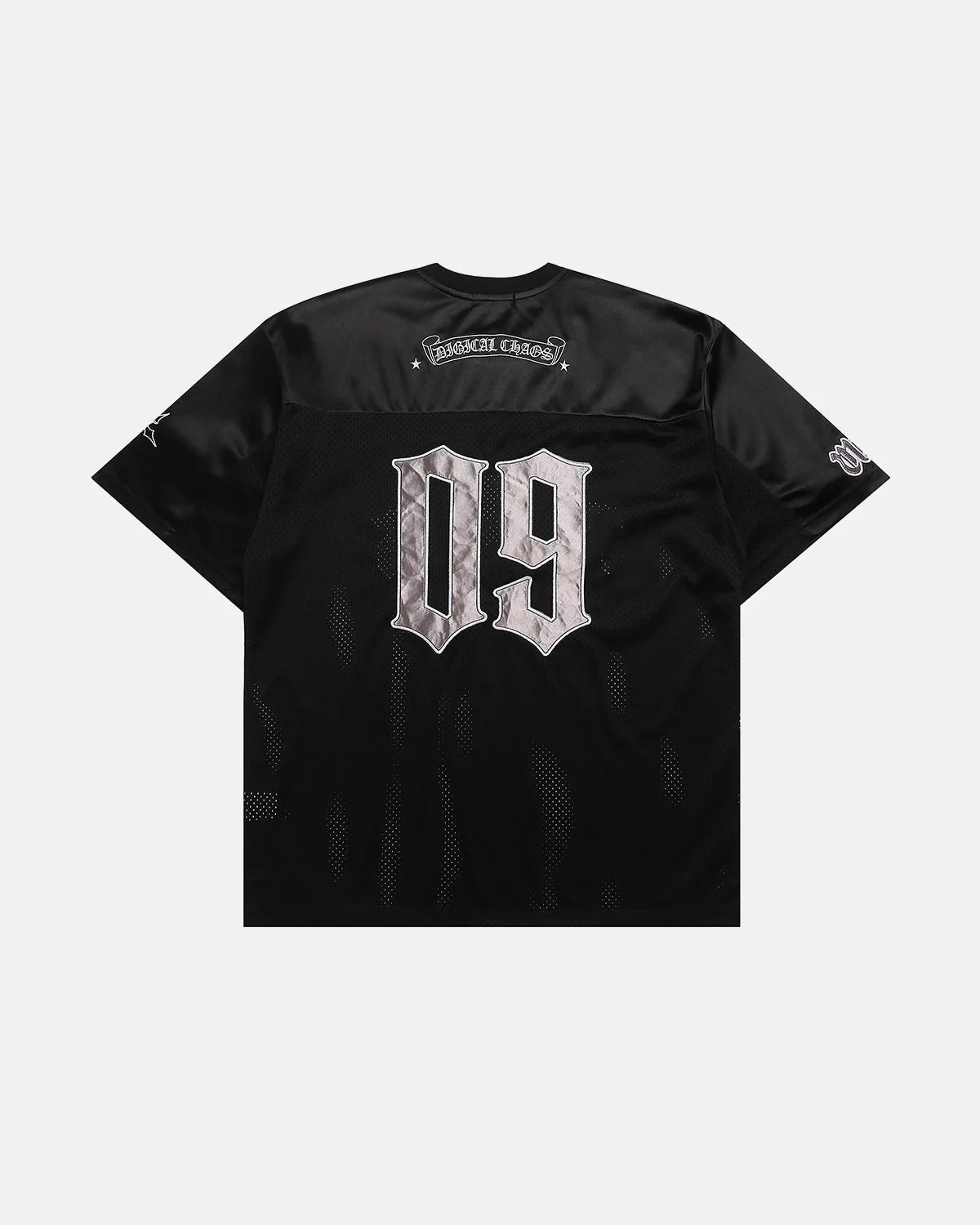 Omygoods Gothic Embroidered Mesh Jersey
