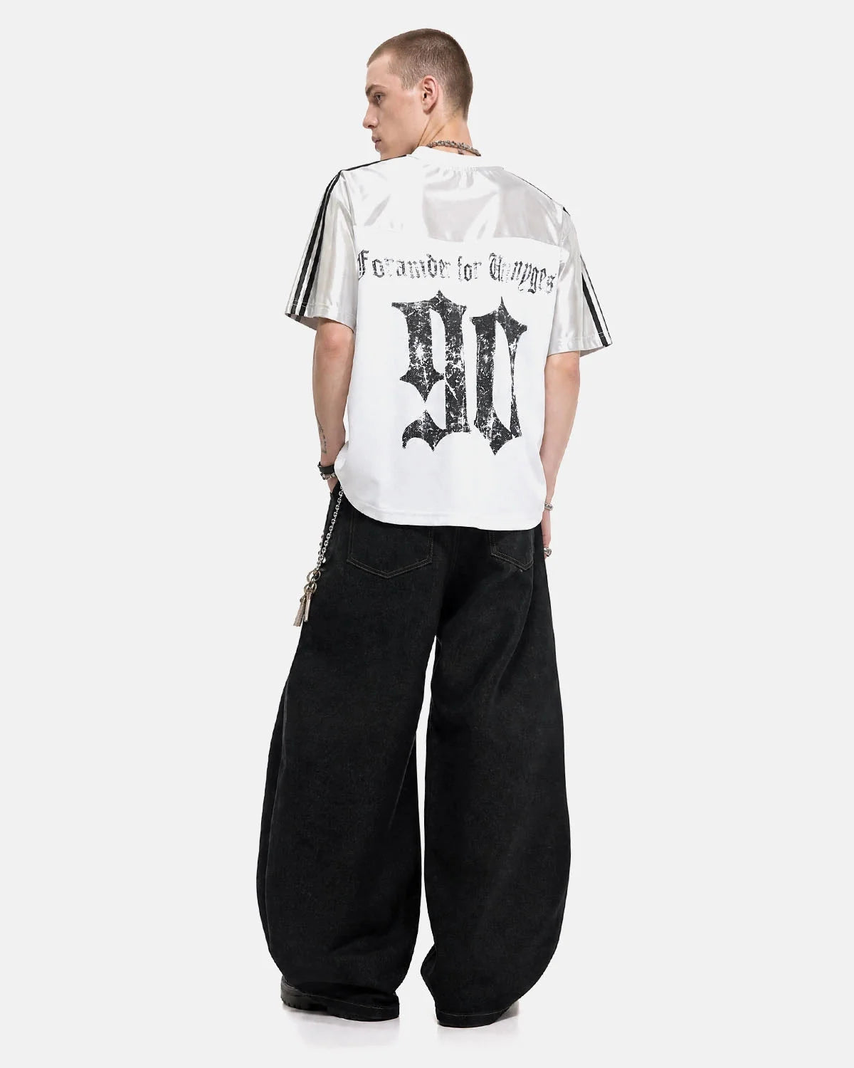 Omygoods Gothic Graphic Contrast Jersey