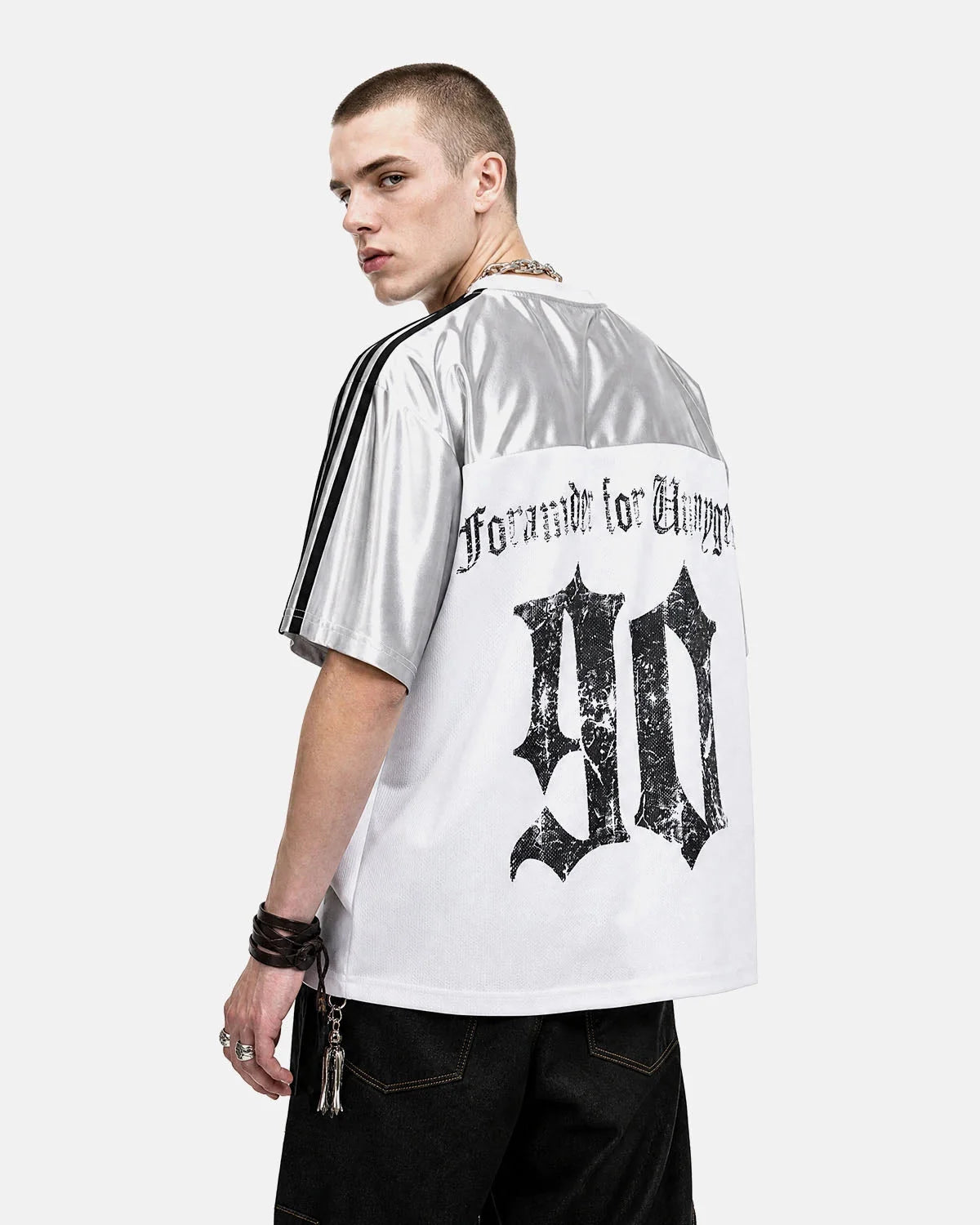 Omygoods Gothic Graphic Contrast Jersey