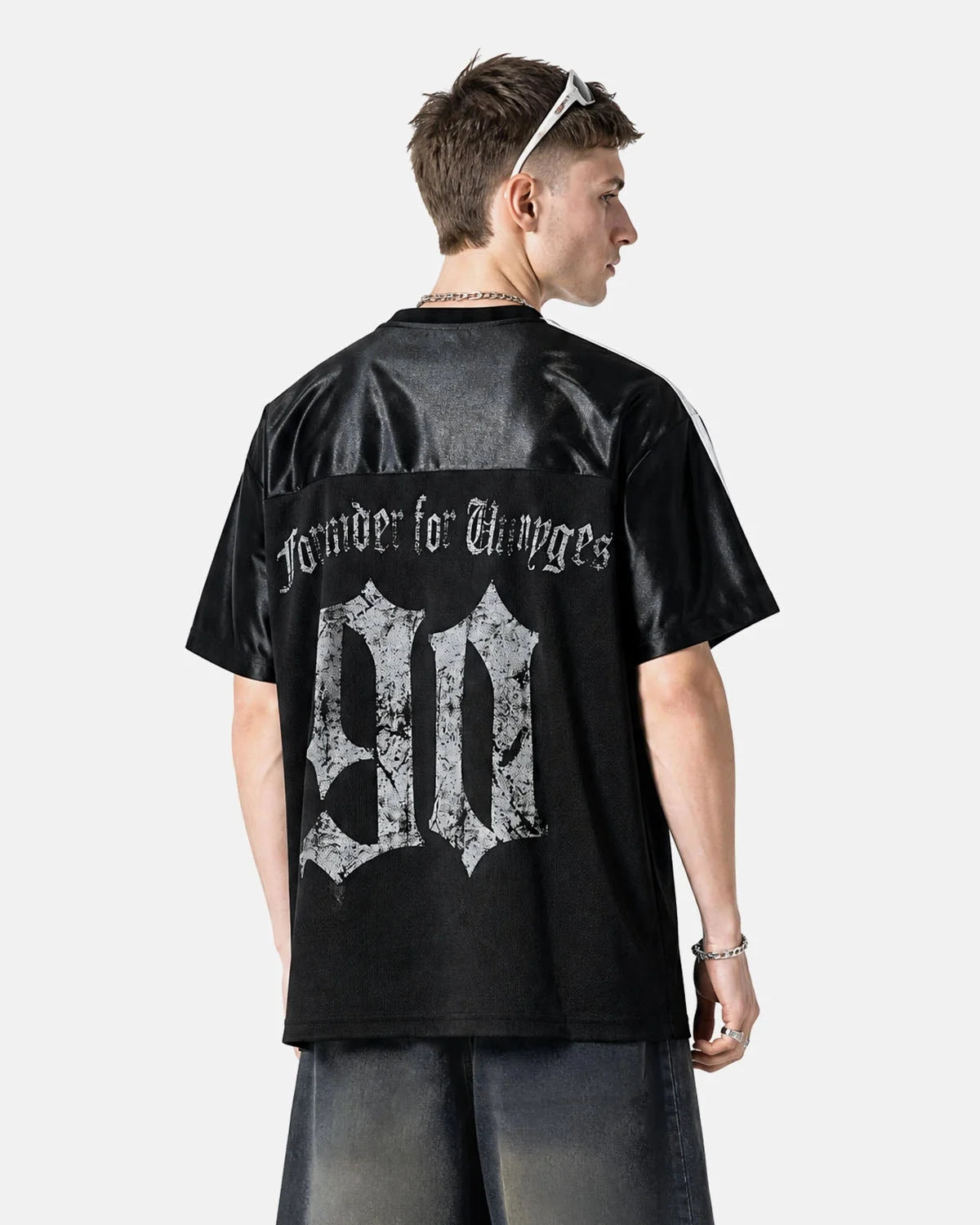 Omygoods Gothic Graphic Contrast Jersey