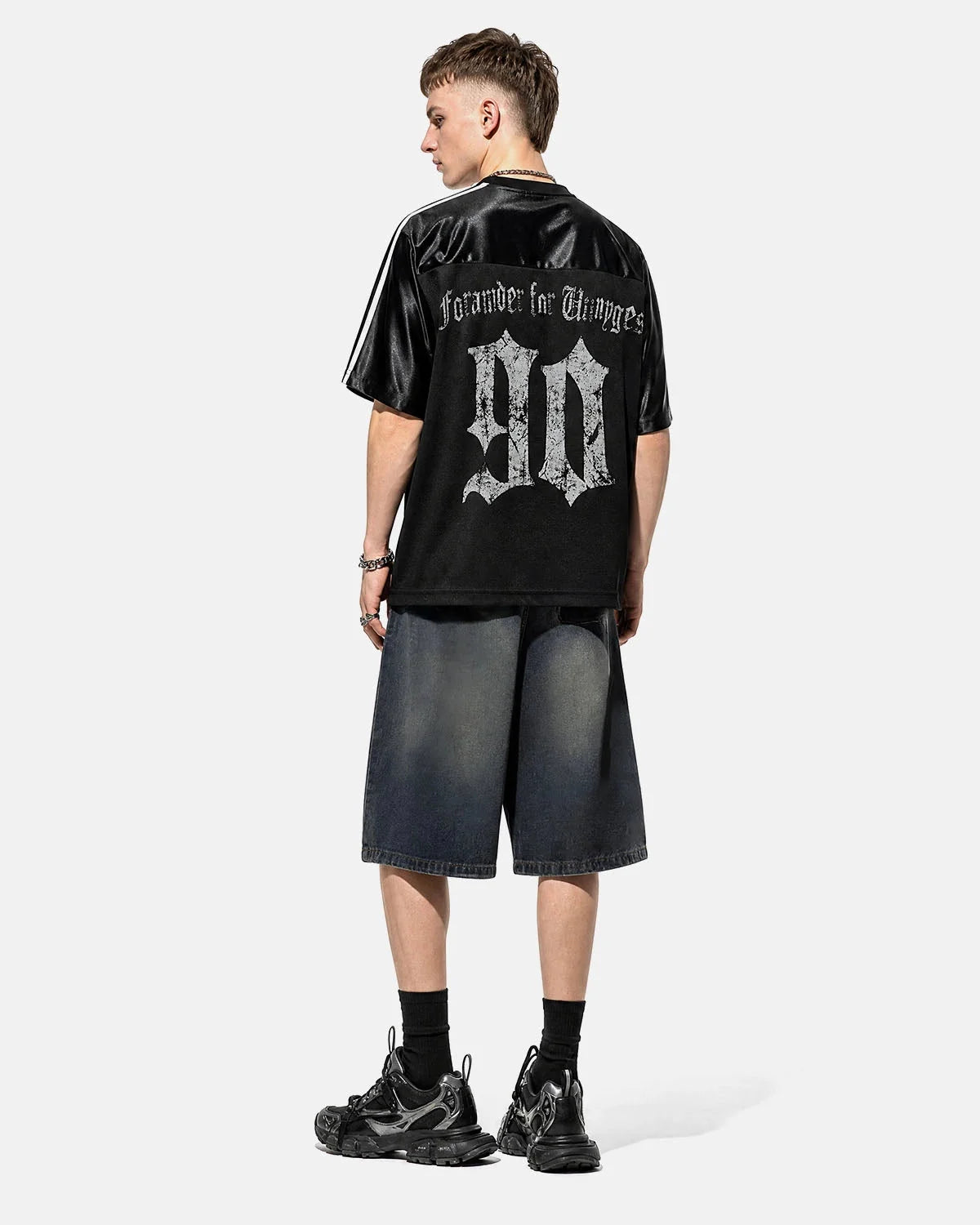 Omygoods Gothic Graphic Contrast Jersey