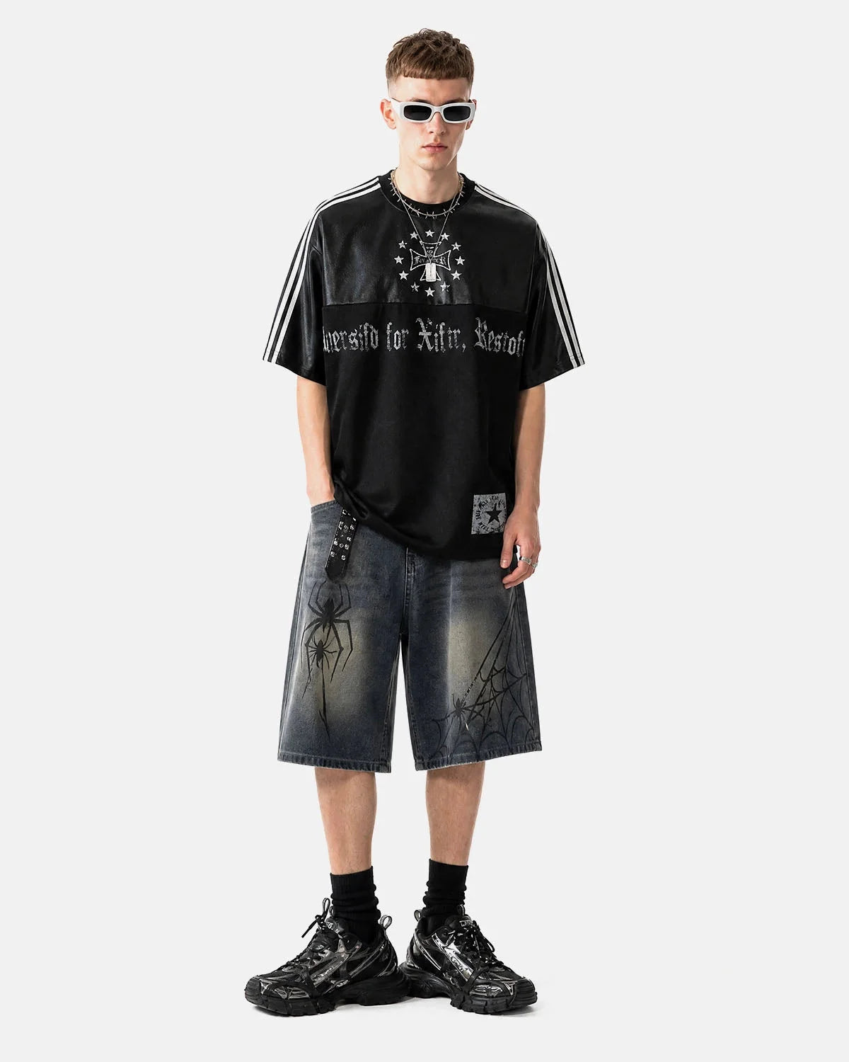 Omygoods Gothic Graphic Contrast Jersey