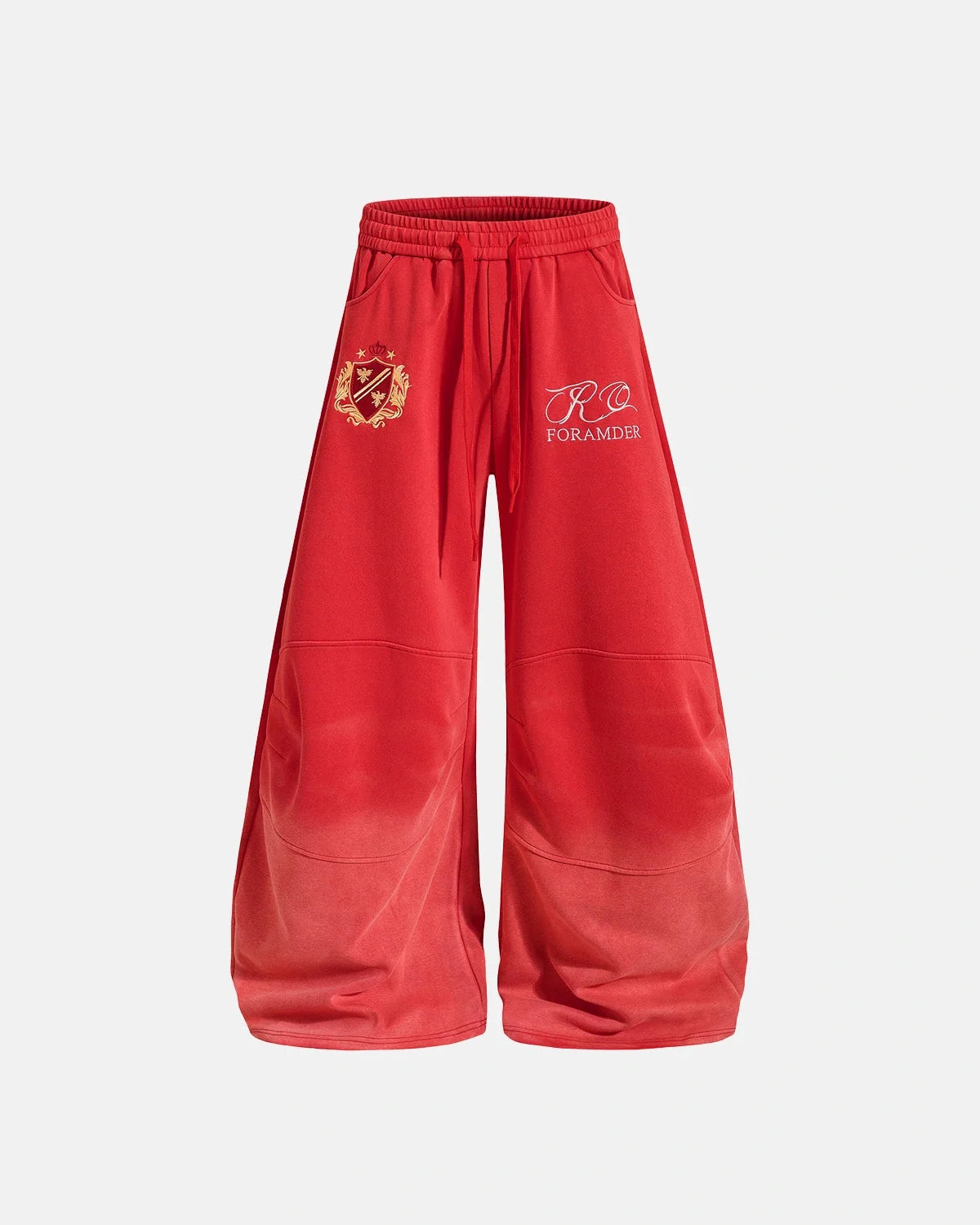 Omygoods Gothic Graphic Washed Barrel Sweatpants