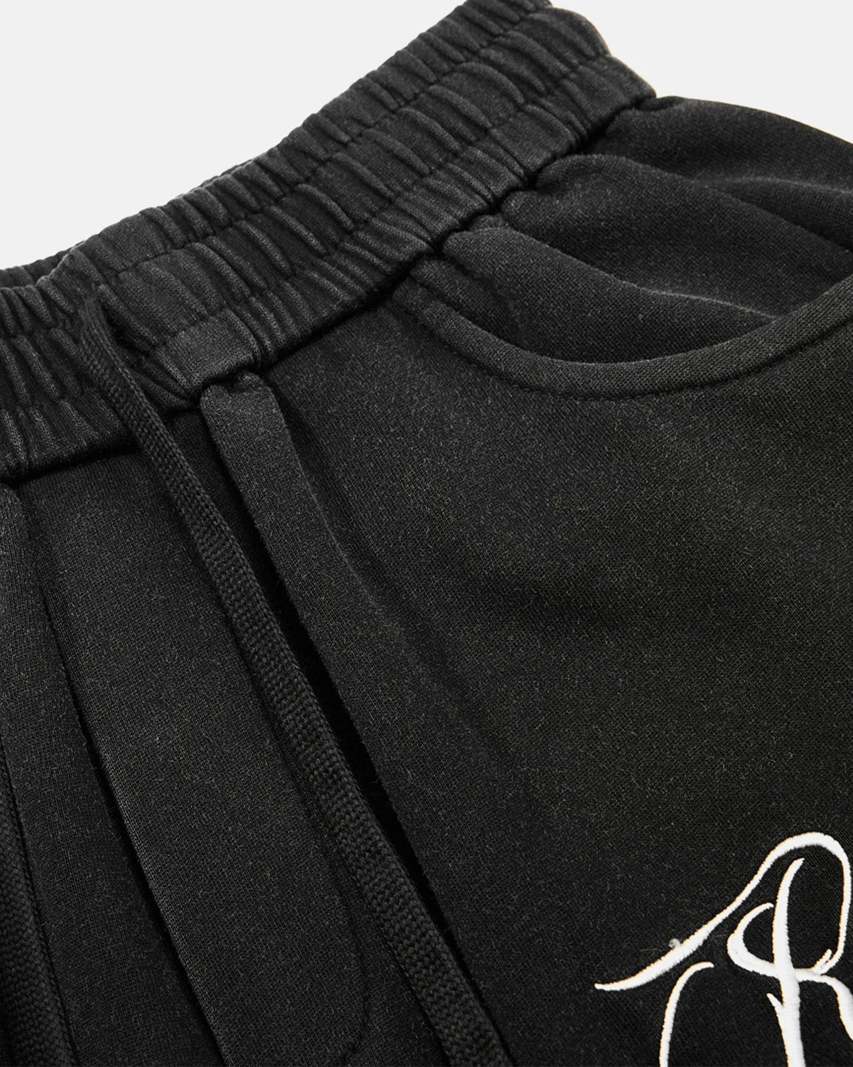 Omygoods Gothic Graphic Washed Barrel Sweatpants