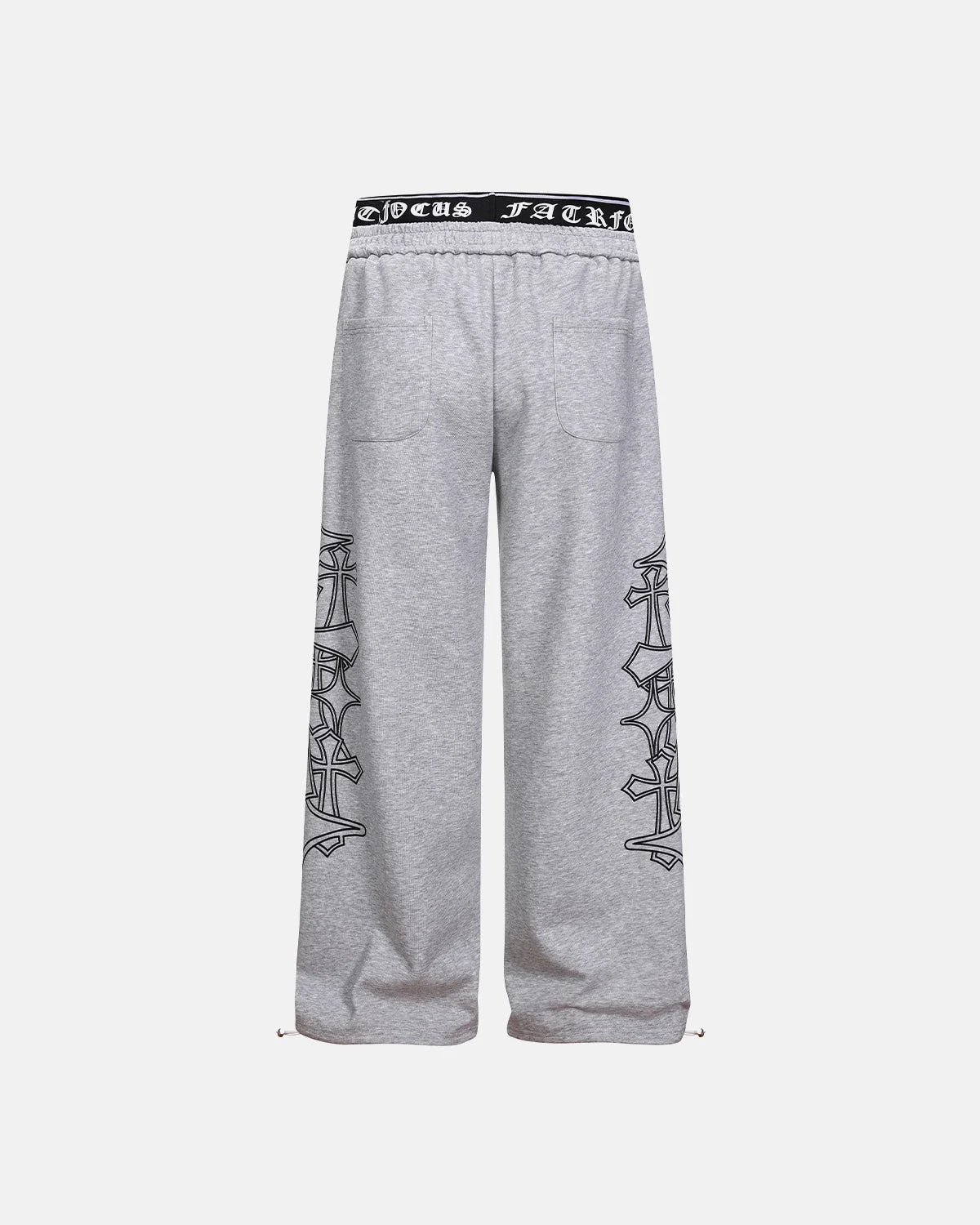 Omygoods Gothic Layered Baggy Sweatpants